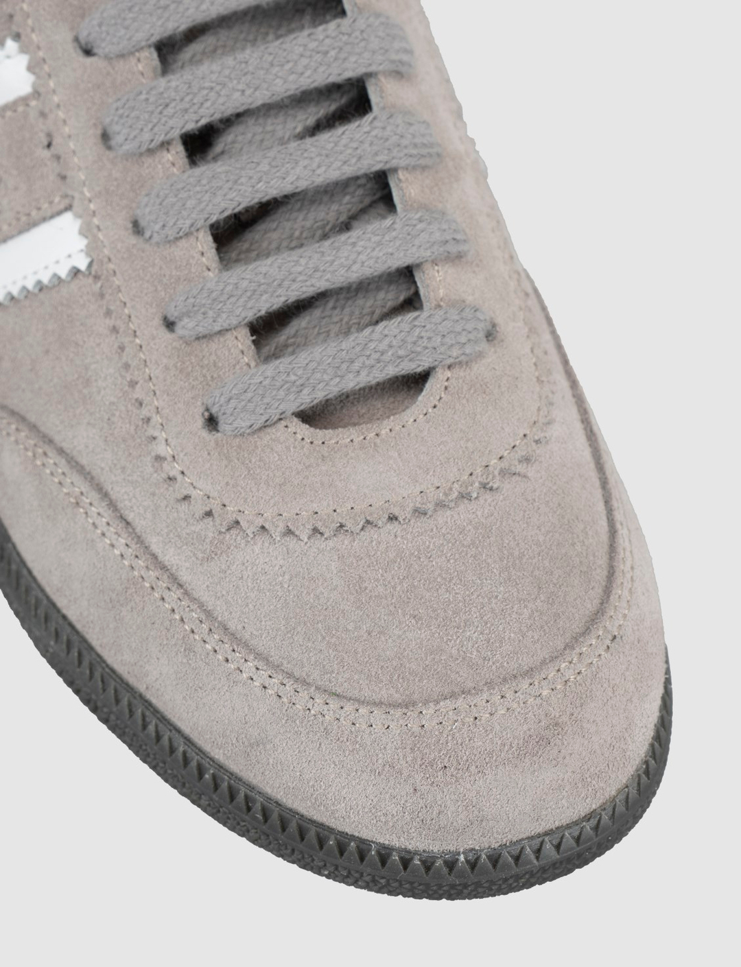 %100 Hakiki Deri Gri Bağcıklı Kadın Sneaker