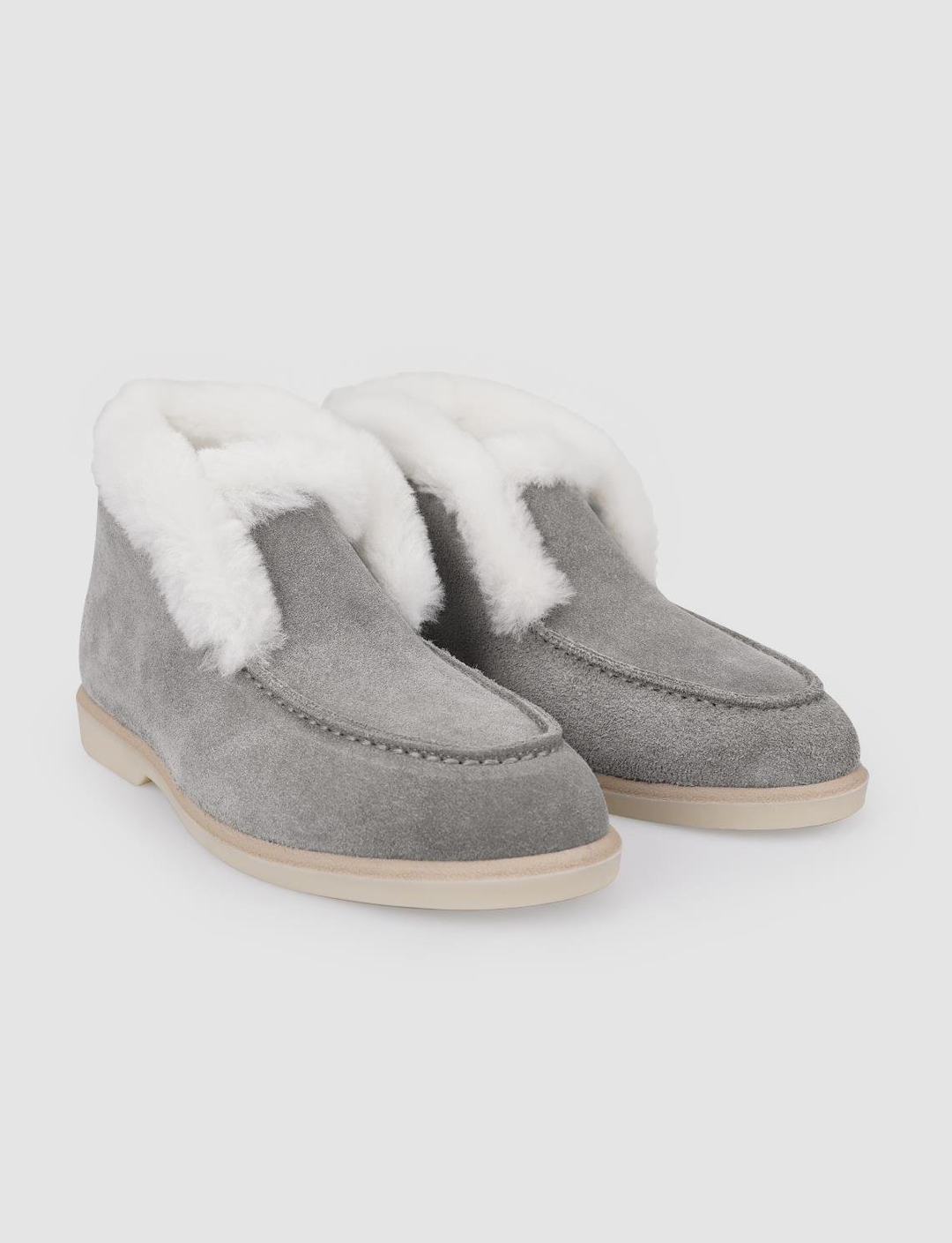 %100 Hakiki Deri Gri Kadın Bot