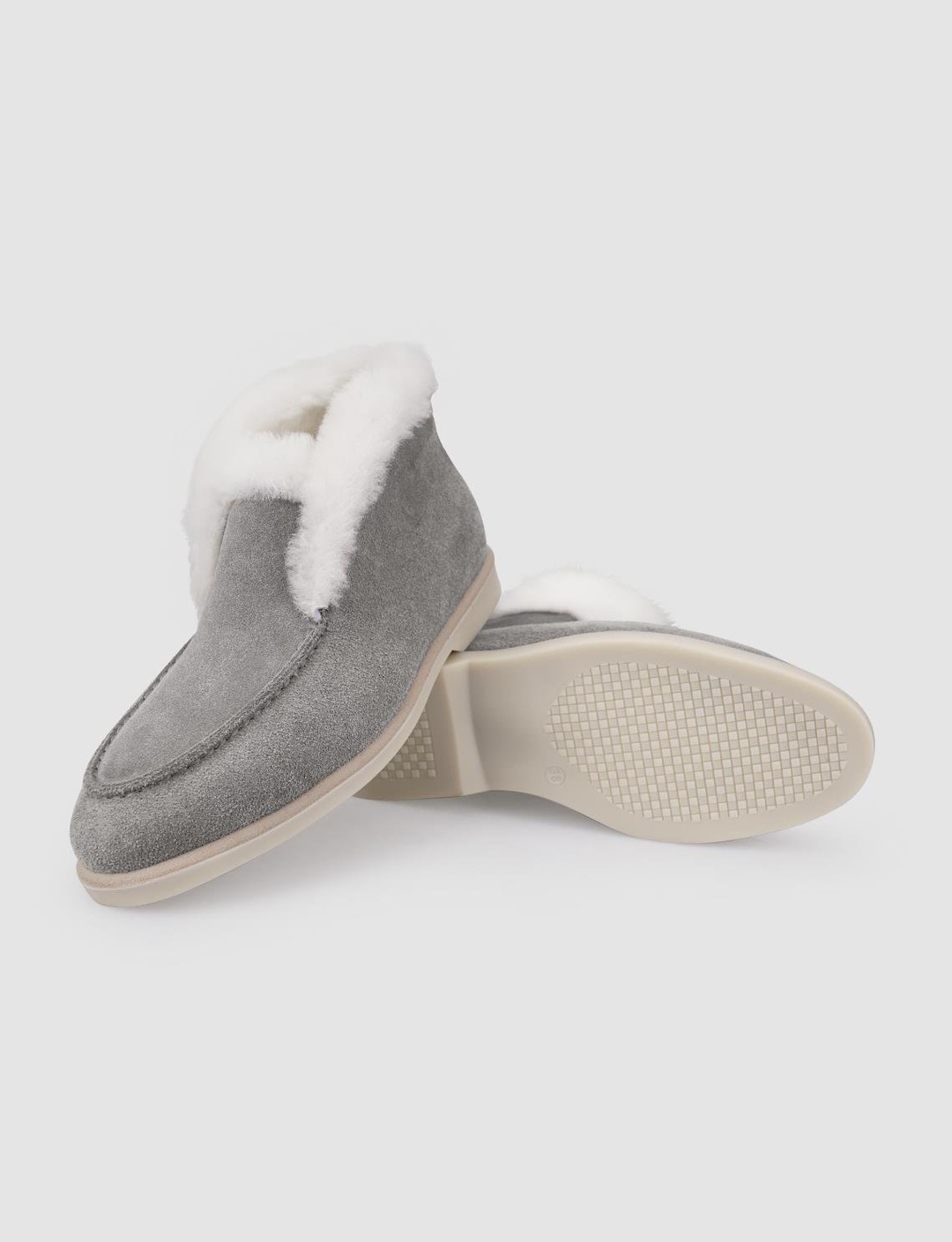 %100 Hakiki Deri Gri Kadın Bot