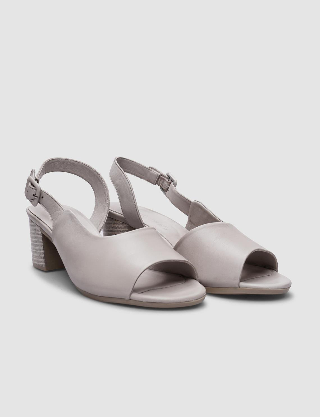 %100 Hakiki Deri Gri Kadın Sandalet