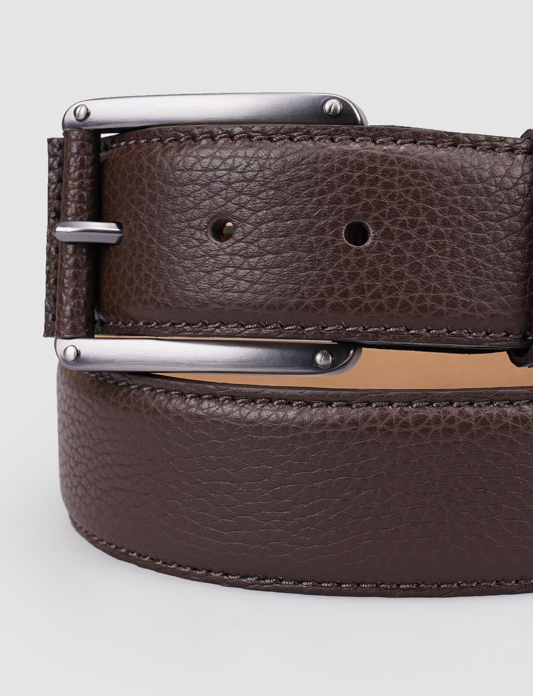 %100 Hakiki Deri Kahverengi Erkek Kemer