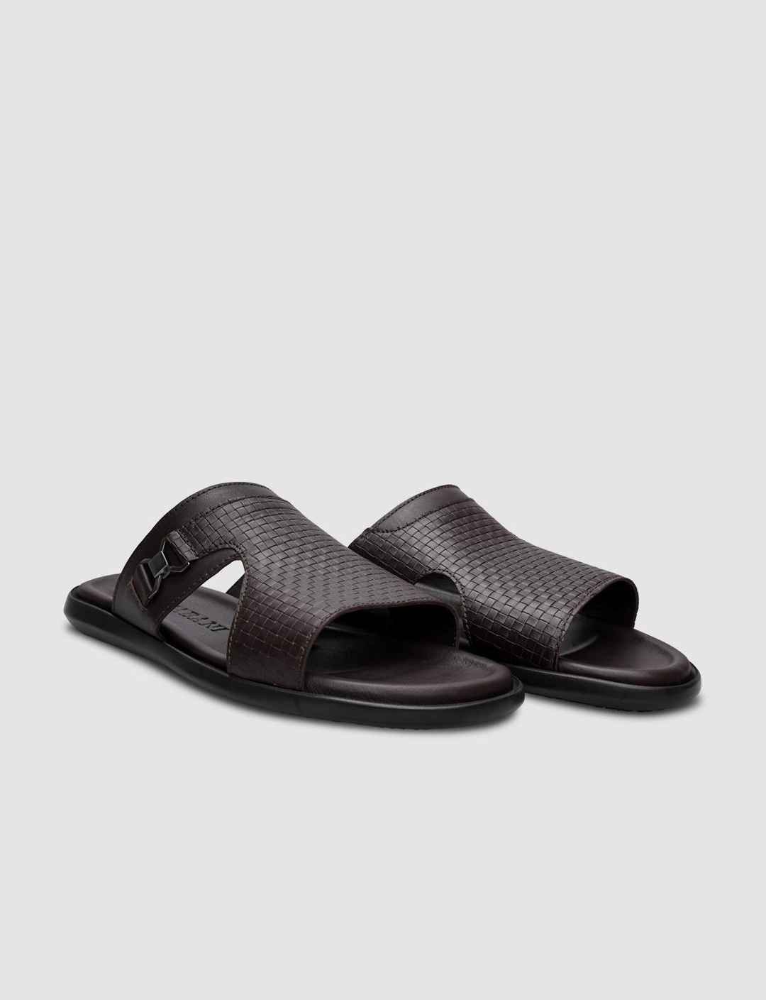 %100 Hakiki Deri Kahverengi Erkek Terlik