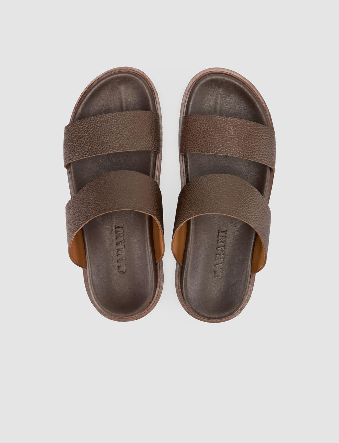 %100 Hakiki Deri Kahverengi Erkek Terlik