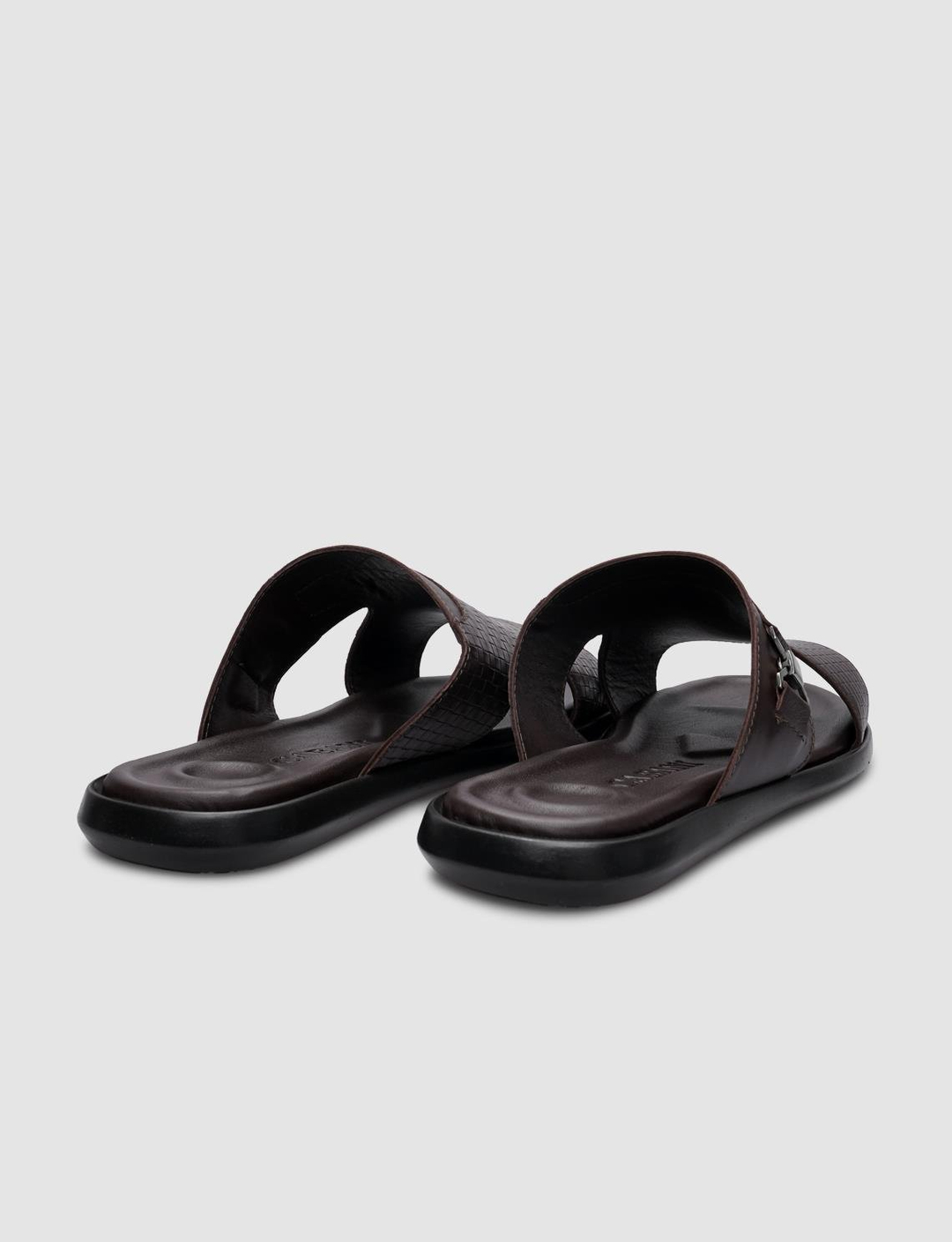 %100 Hakiki Deri Kahverengi Erkek Terlik