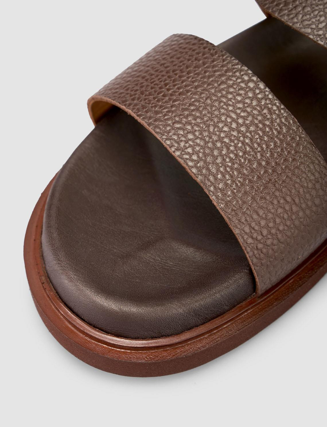 %100 Hakiki Deri Kahverengi Erkek Terlik