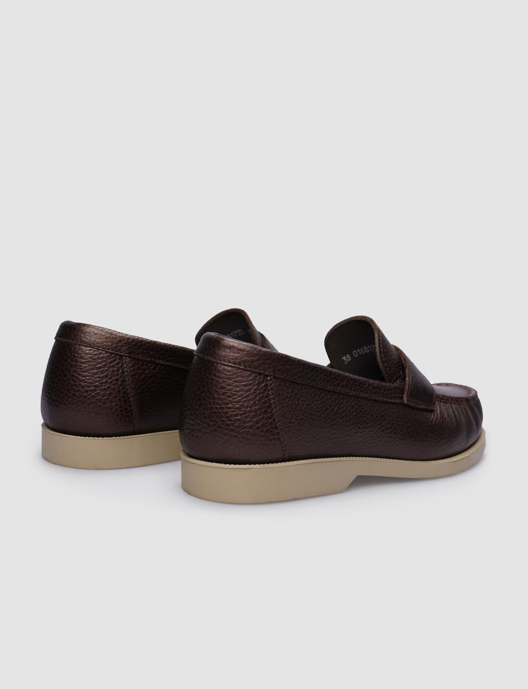 %100 Hakiki Deri Kahverengi Kadın Ayakkabı