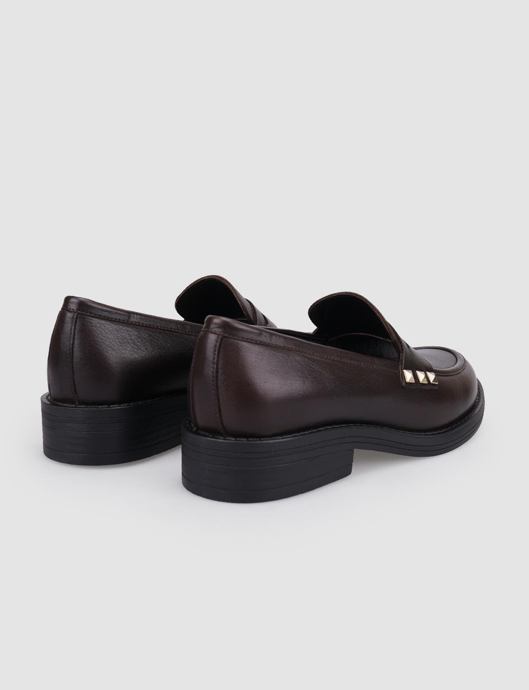 %100 Hakiki Deri Kahverengi Kadın Ayakkabı