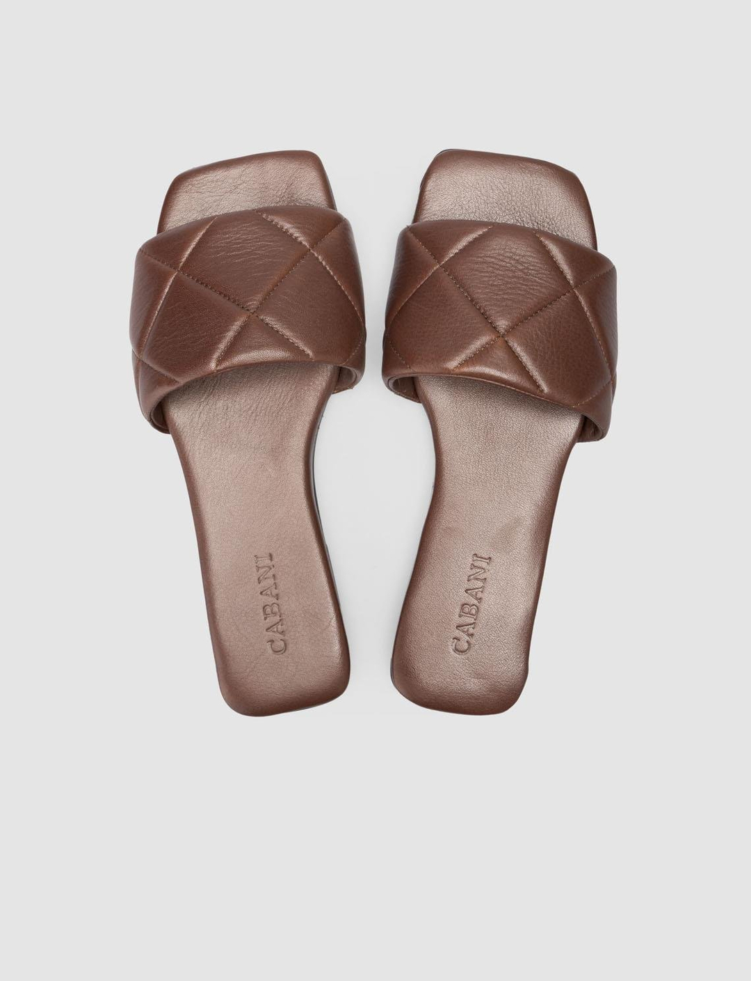 %100 Hakiki Deri Kahverengi Kadın Terlik