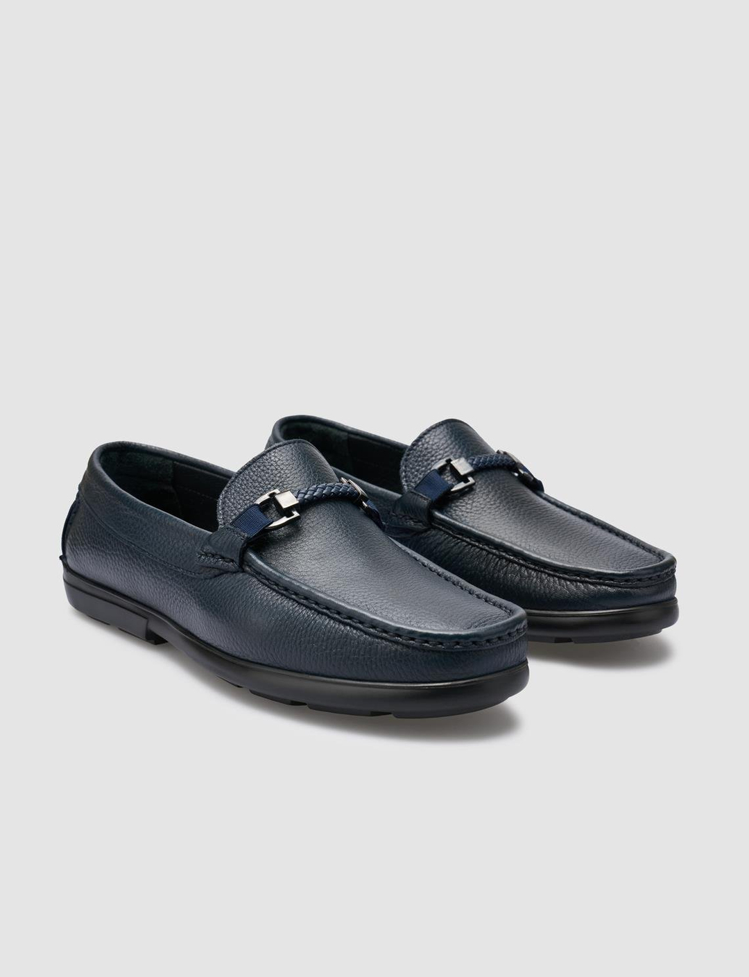 %100 Hakiki Deri Lacivert Erkek Ayakkabı