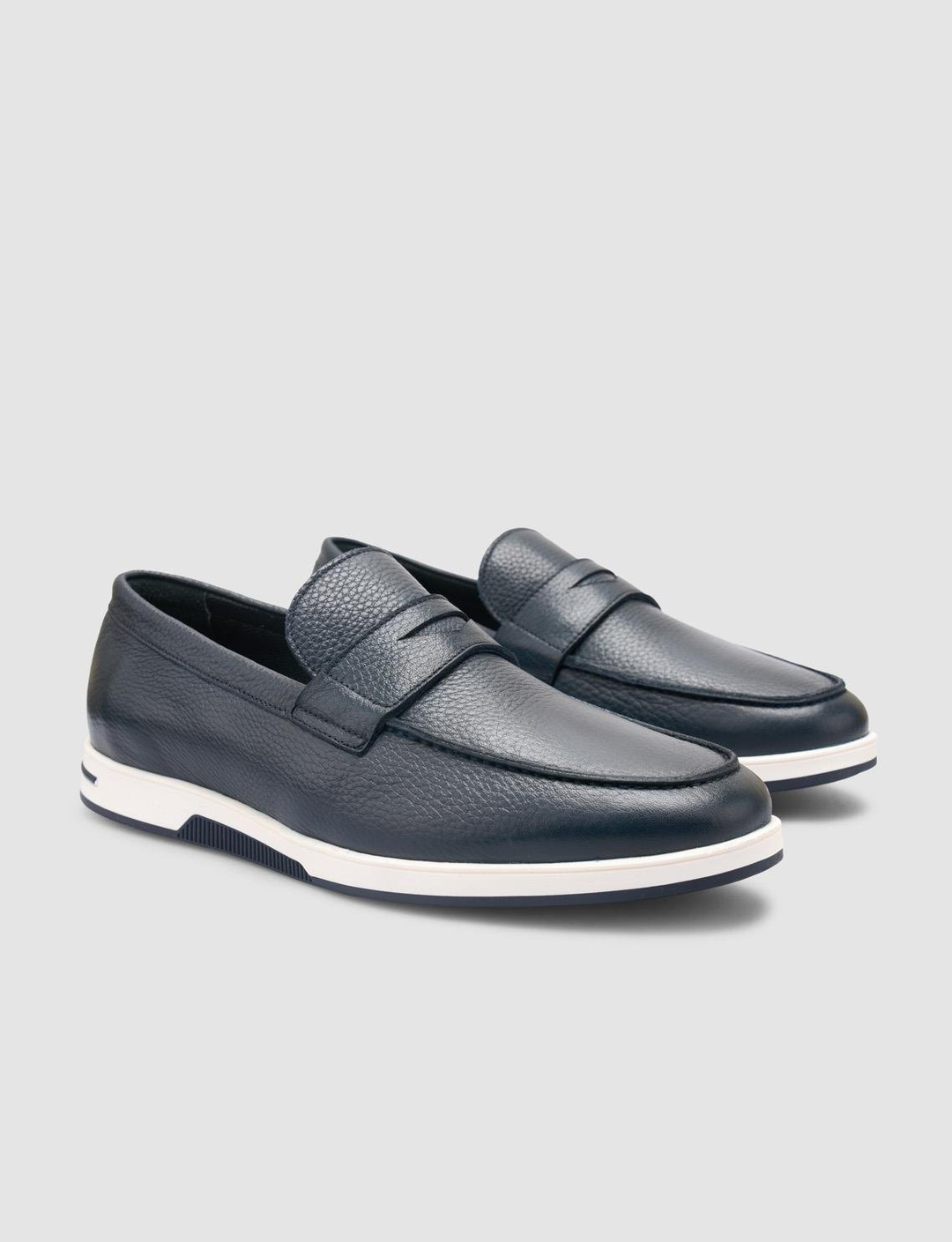 %100 Hakiki Deri Lacivert Erkek Ayakkabı