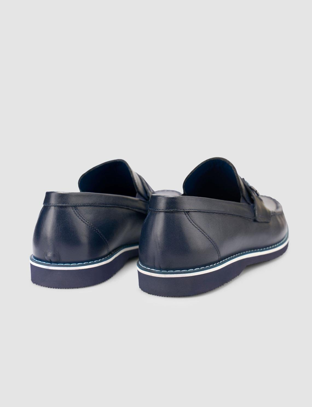 %100 Hakiki Deri Lacivert Erkek Ayakkabı