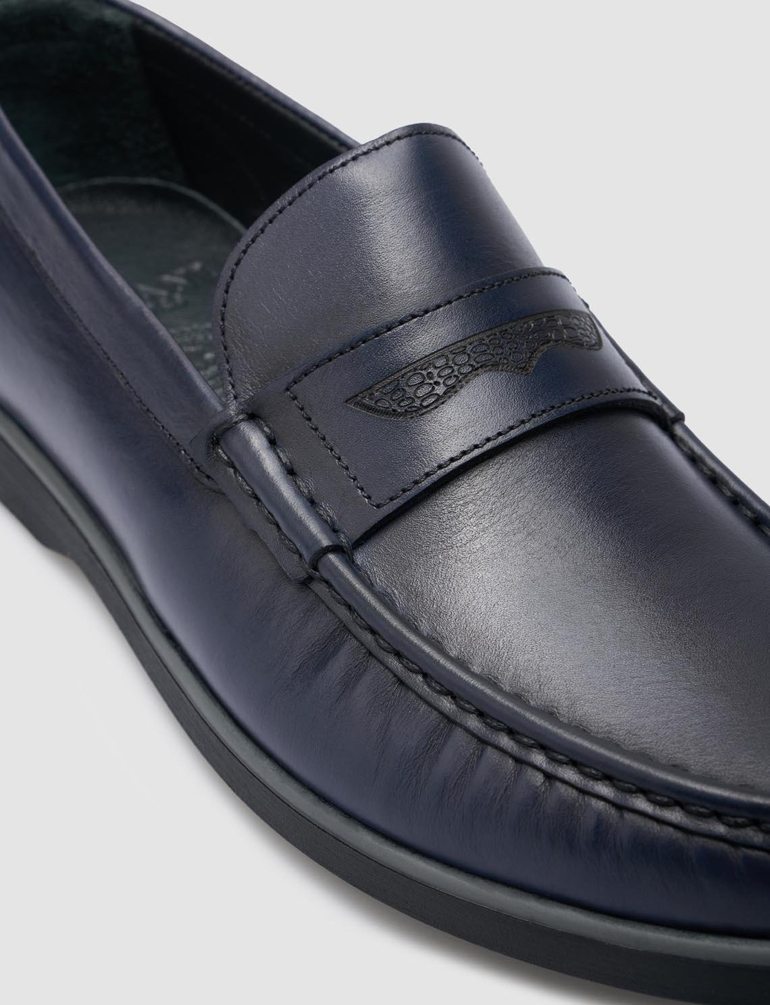 %100 Hakiki Deri Lacivert Erkek Ayakkabı