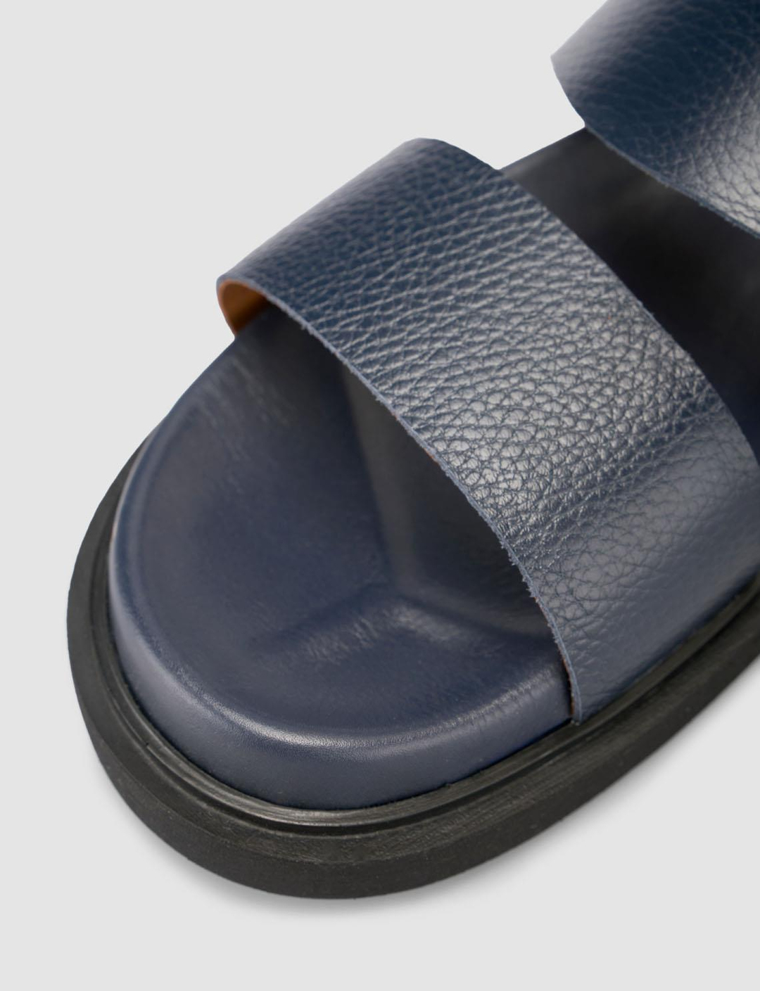 %100 Hakiki Deri Lacivert Erkek Terlik