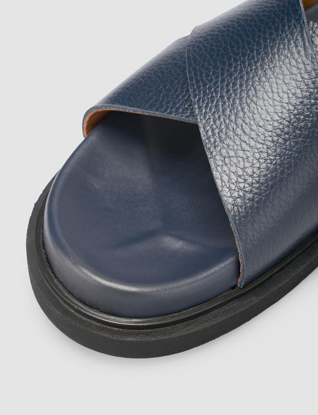 %100 Hakiki Deri Lacivert Erkek Terlik