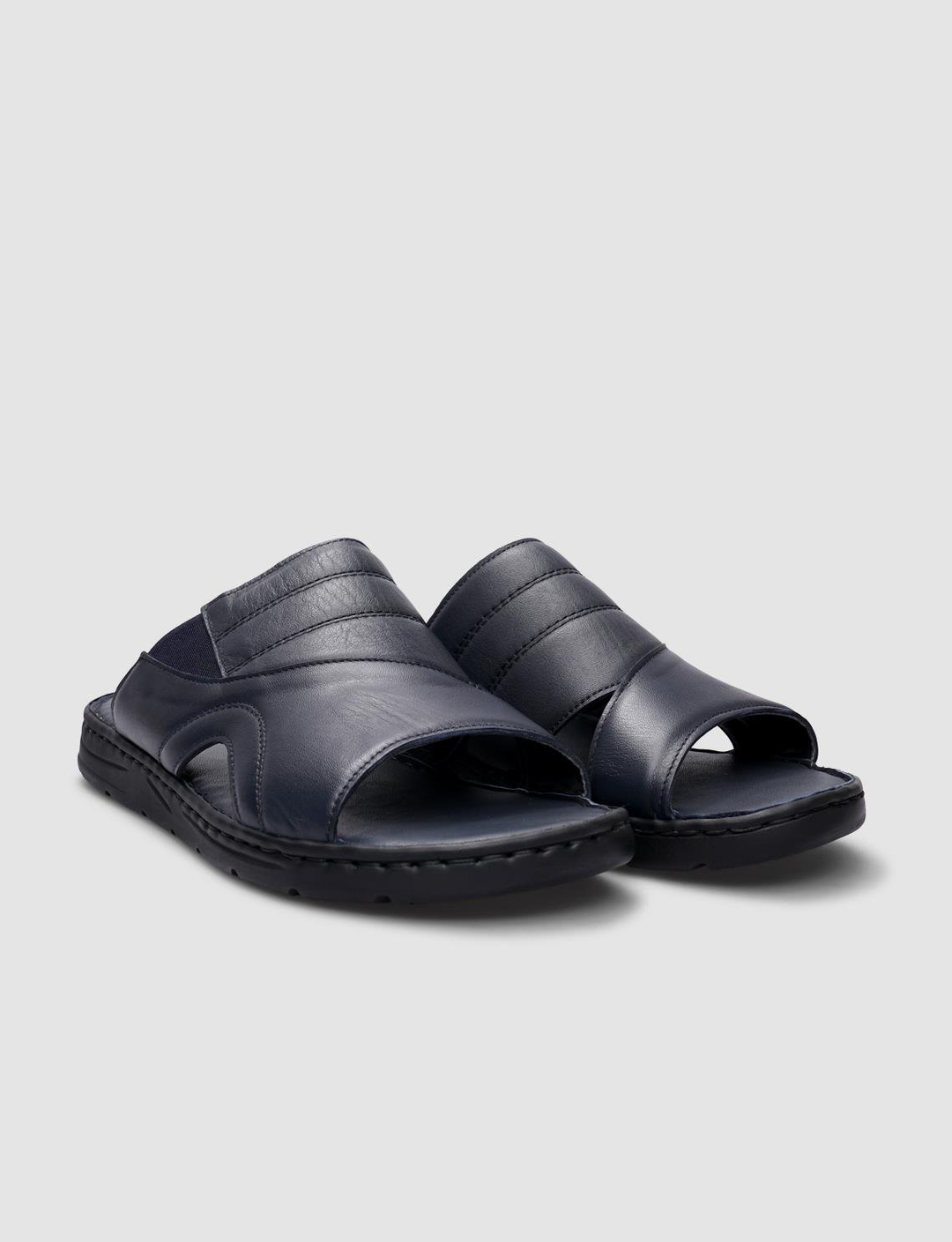 %100 Hakiki Deri Lacivert Erkek Terlik