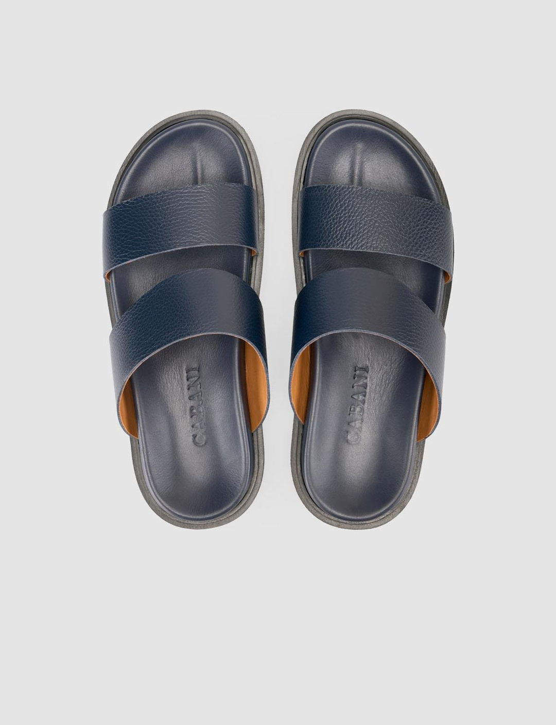 %100 Hakiki Deri Lacivert Erkek Terlik