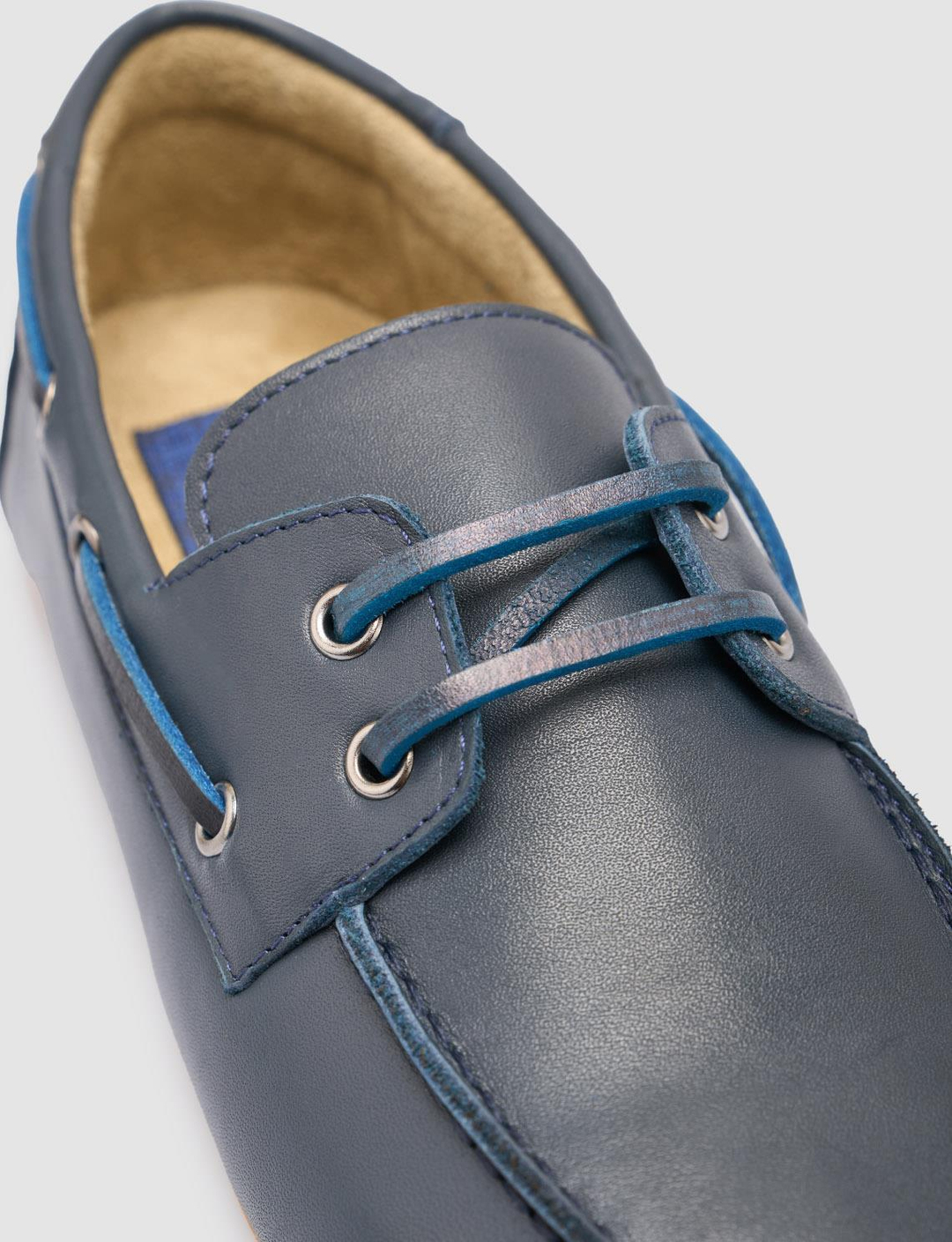 %100 Hakiki Deri Lacivert Kadın Ayakkabı