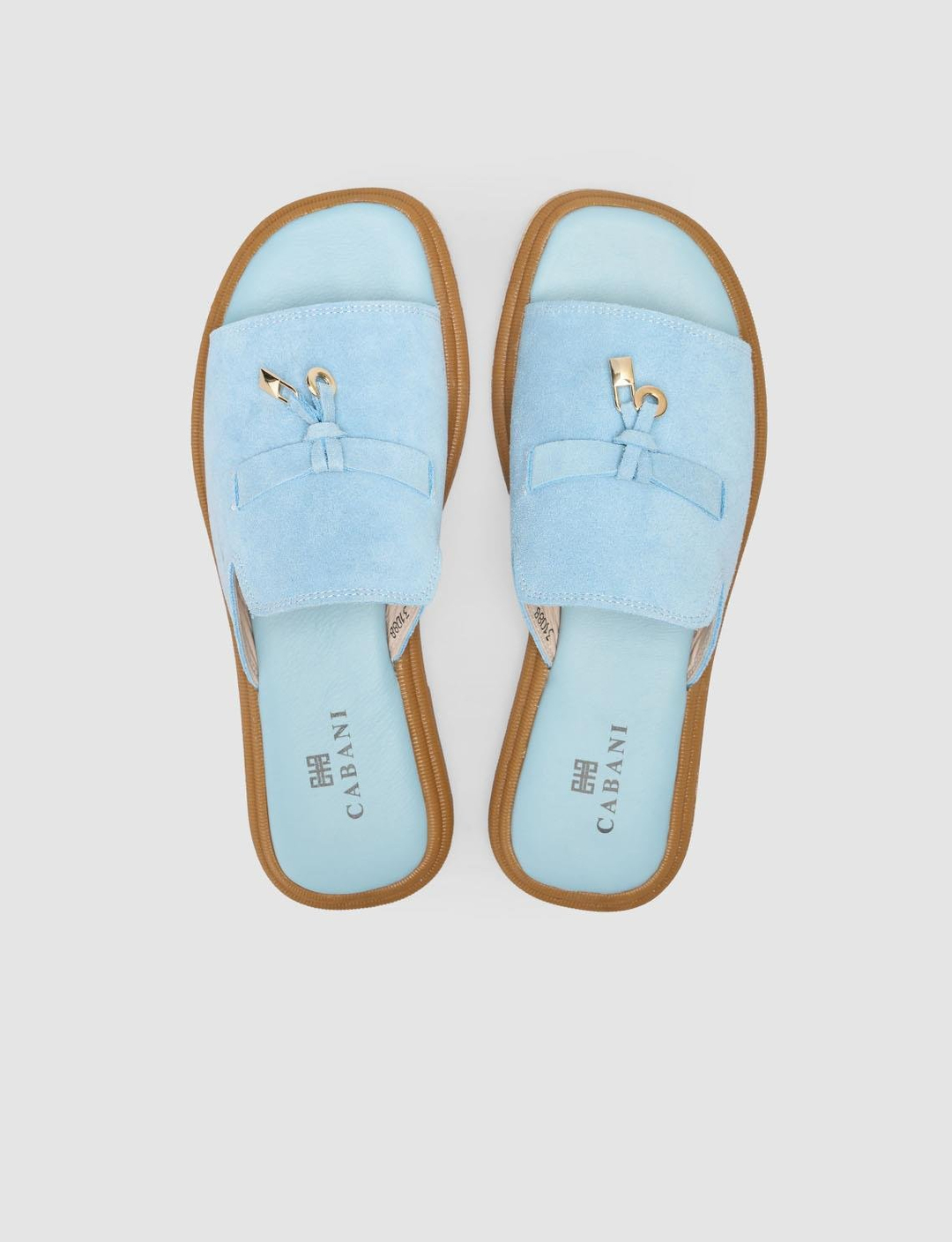 %100 Hakiki Deri Lacivert Kadın Terlik