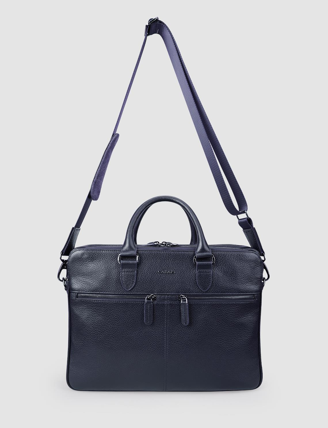 %100 Hakiki Deri Lacivert Unisex Çanta