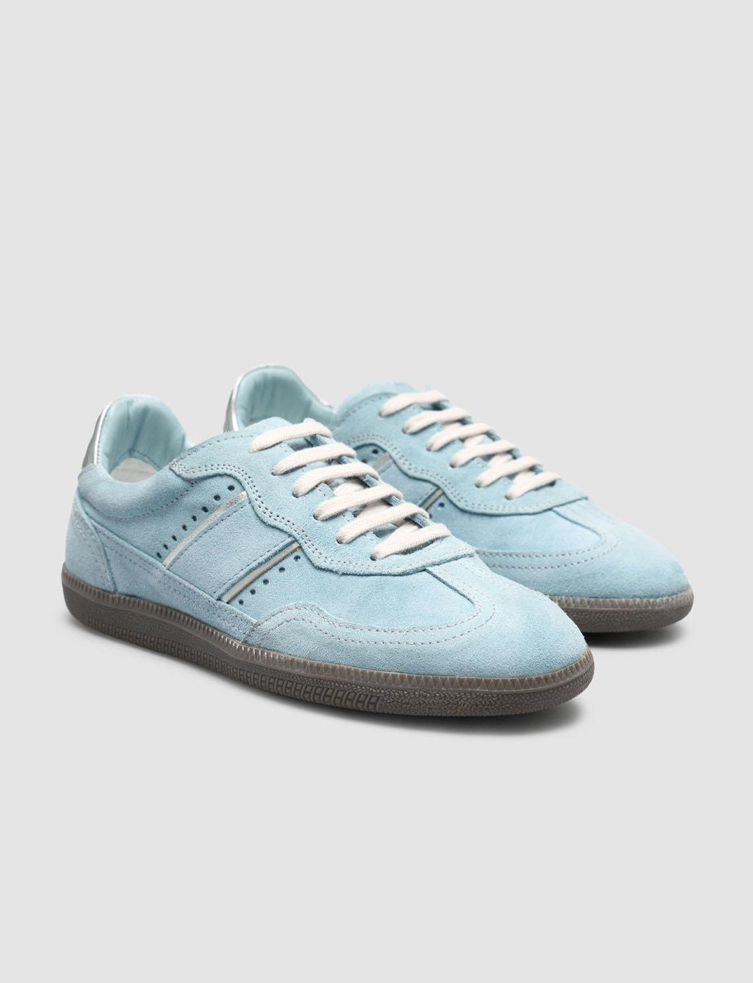 Women's Suede Genuine Leather Blue Shoes