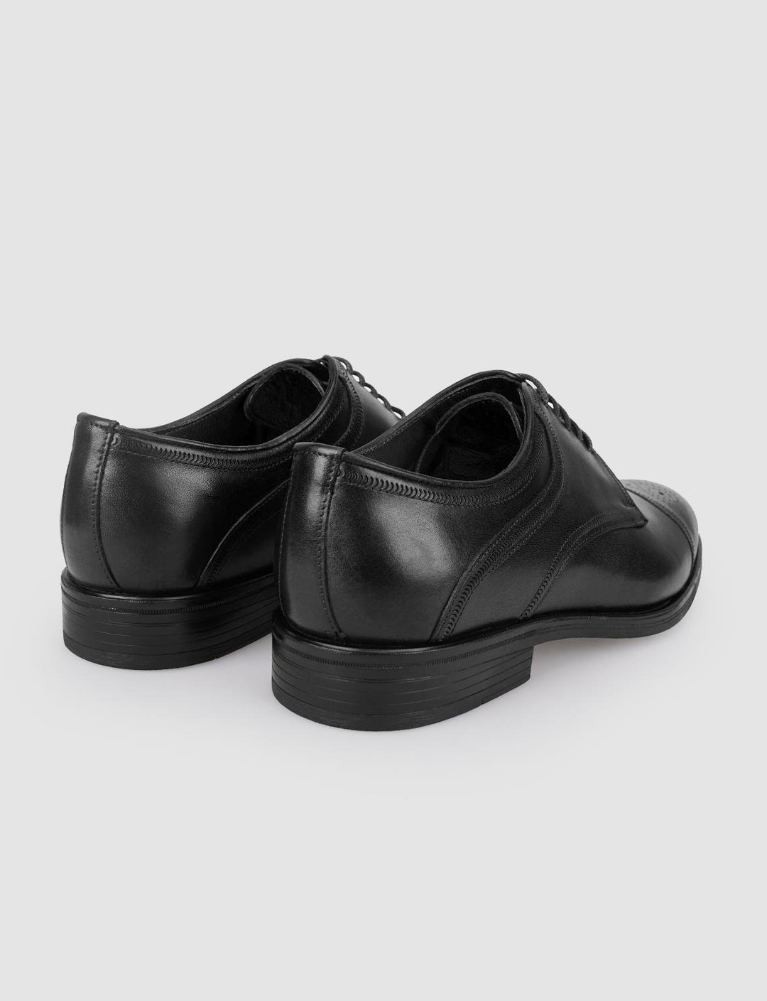 %100 Hakiki Deri Siyah Bağcıklı Erkek Klasik Ayakkabı