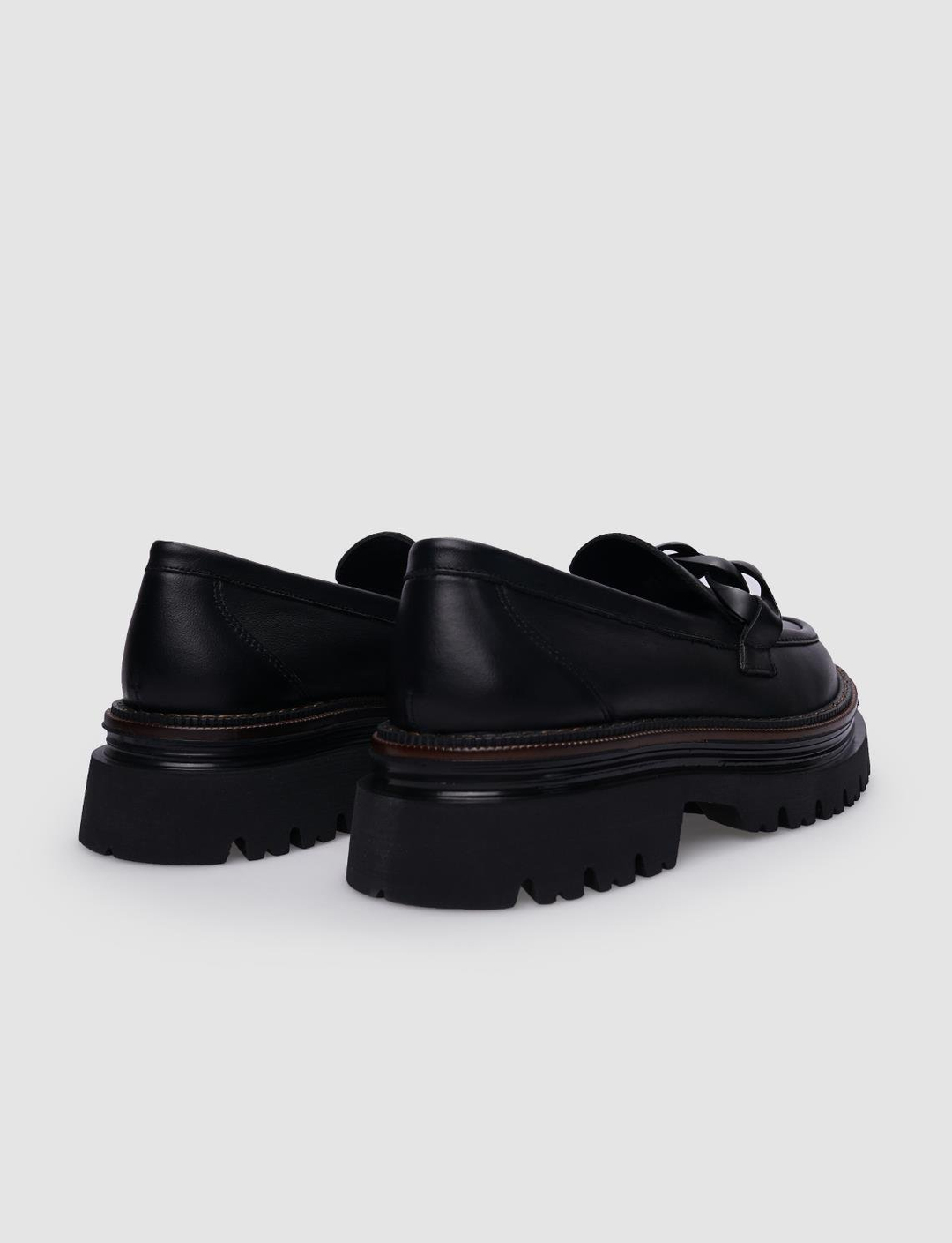 %100 Hakiki Deri Siyah Kadın Ayakkabı