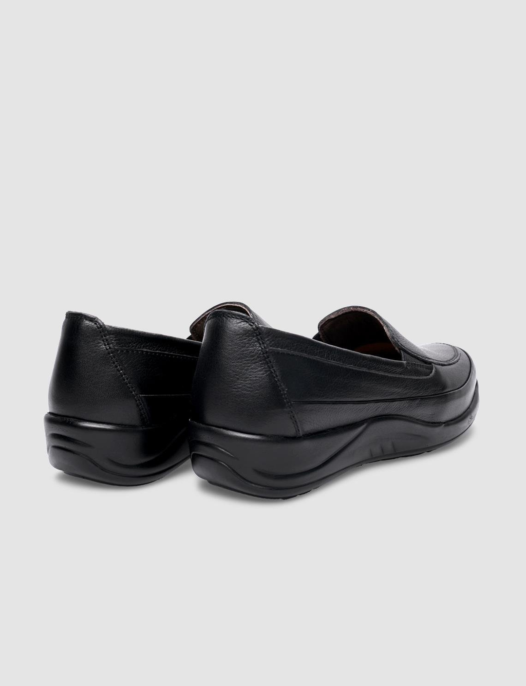 %100 Hakiki Deri Siyah Kadın Ayakkabı