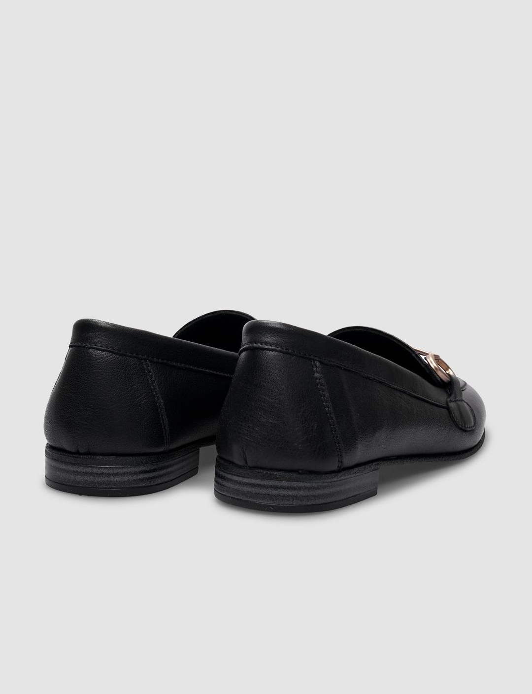 %100 Hakiki Deri Siyah Kadın Ayakkabı