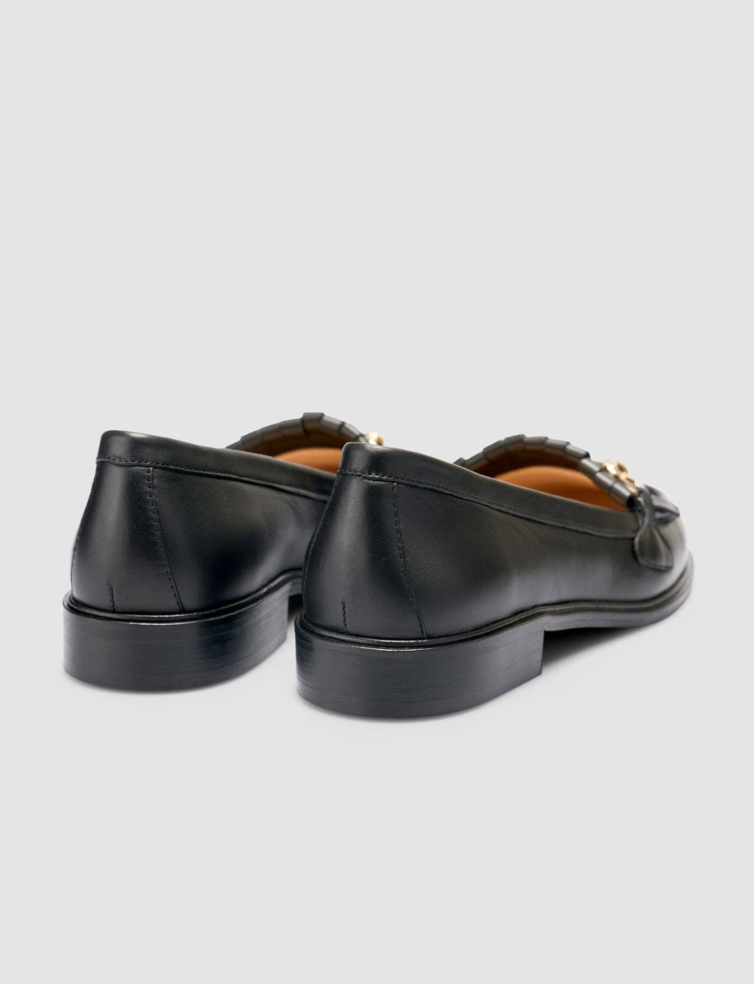 %100 Hakiki Deri Siyah Kadın Ayakkabı