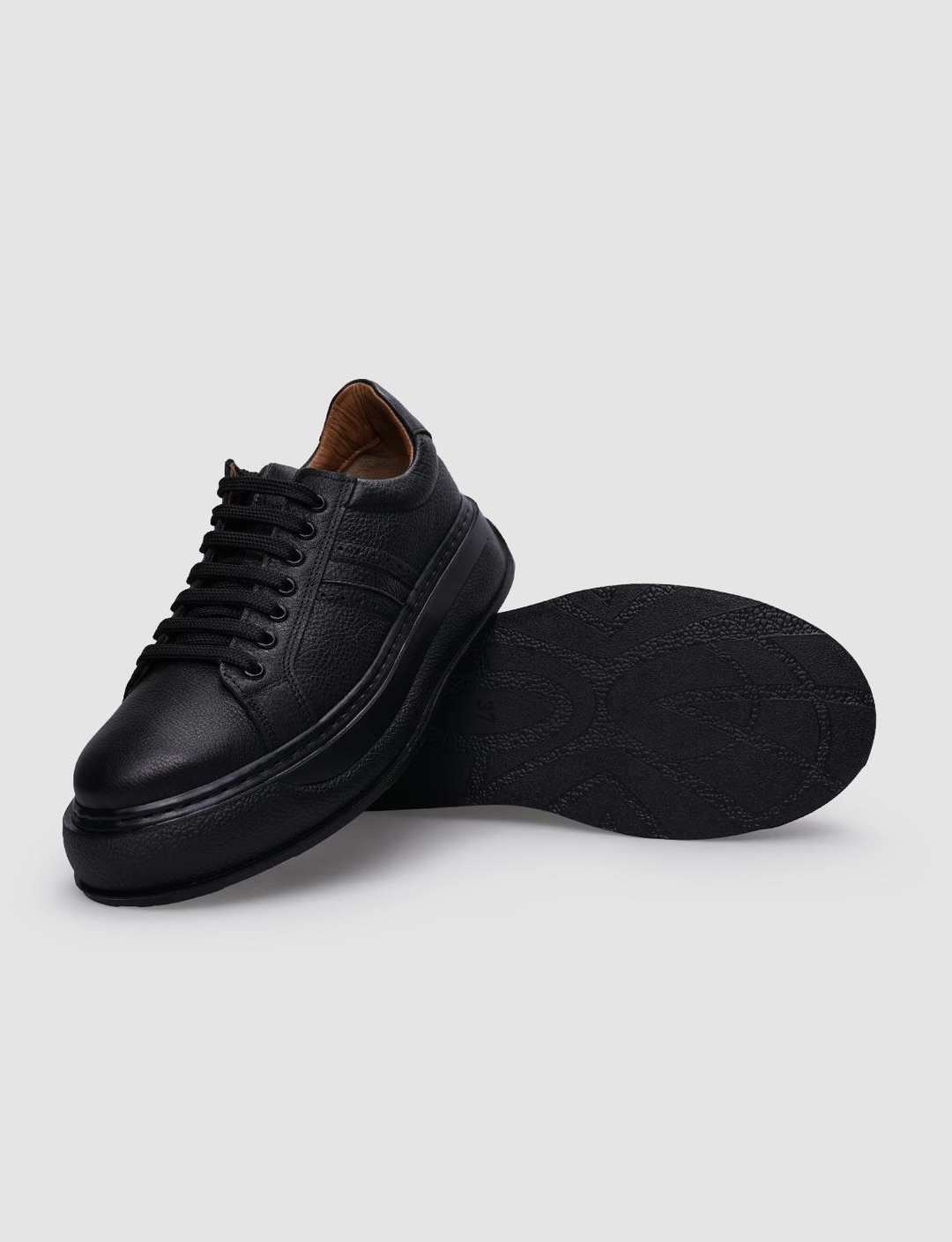 %100 Hakiki Deri Siyah Kadın Ayakkabı