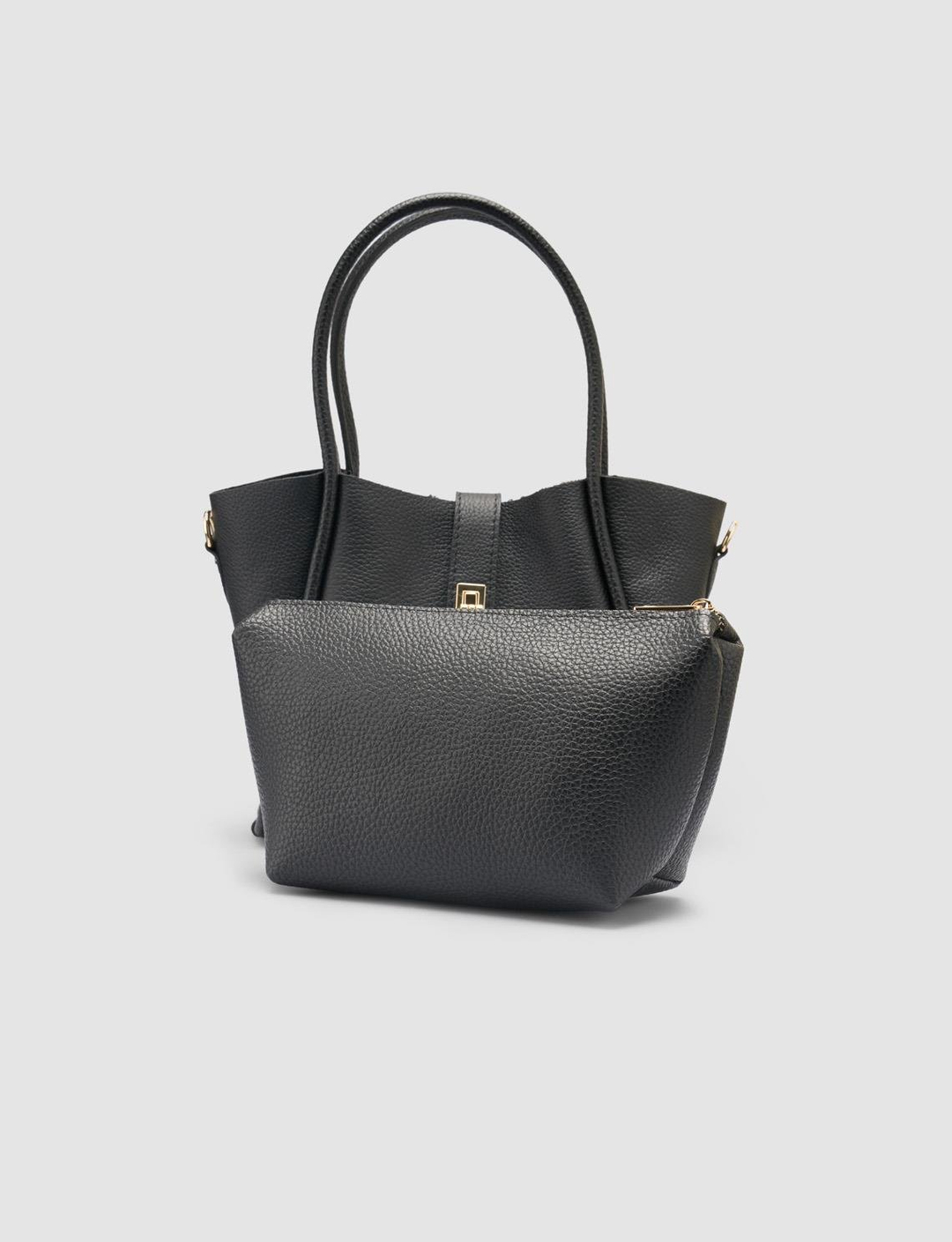 %100 Hakiki Deri Siyah Kadın Çanta