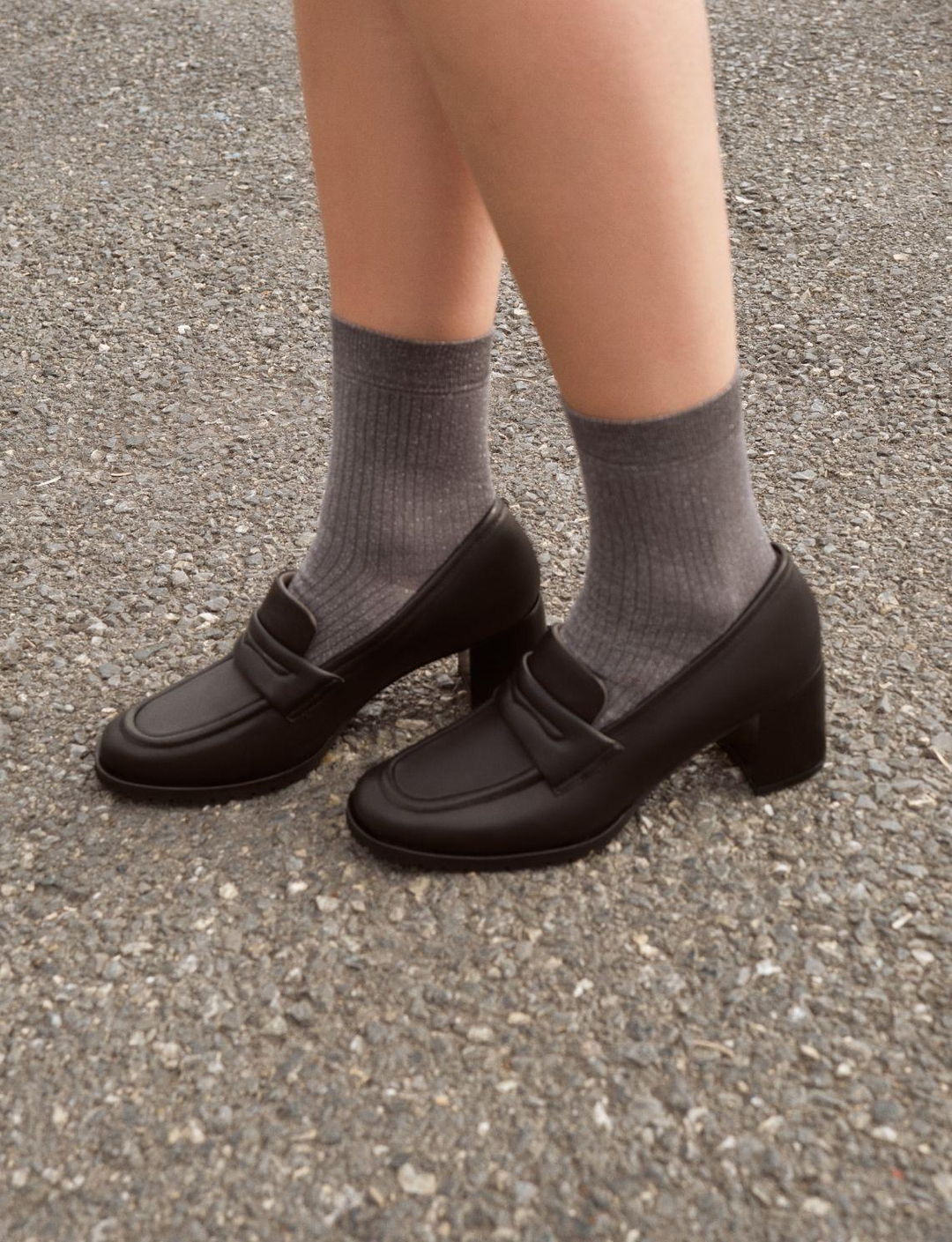 Women 100% Genuine Leather Black Shoes