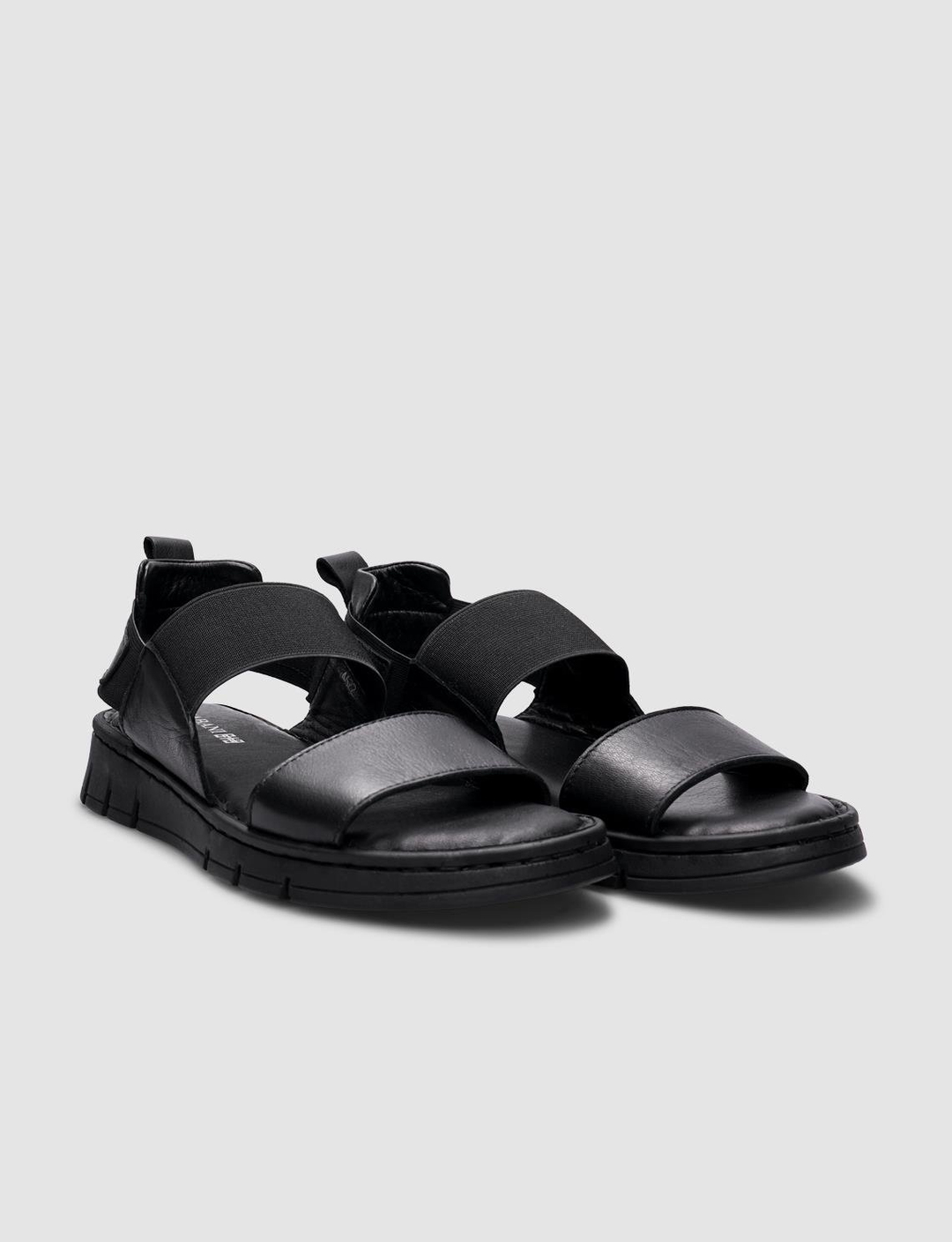 %100 Hakiki Deri Siyah Kadın Sandalet