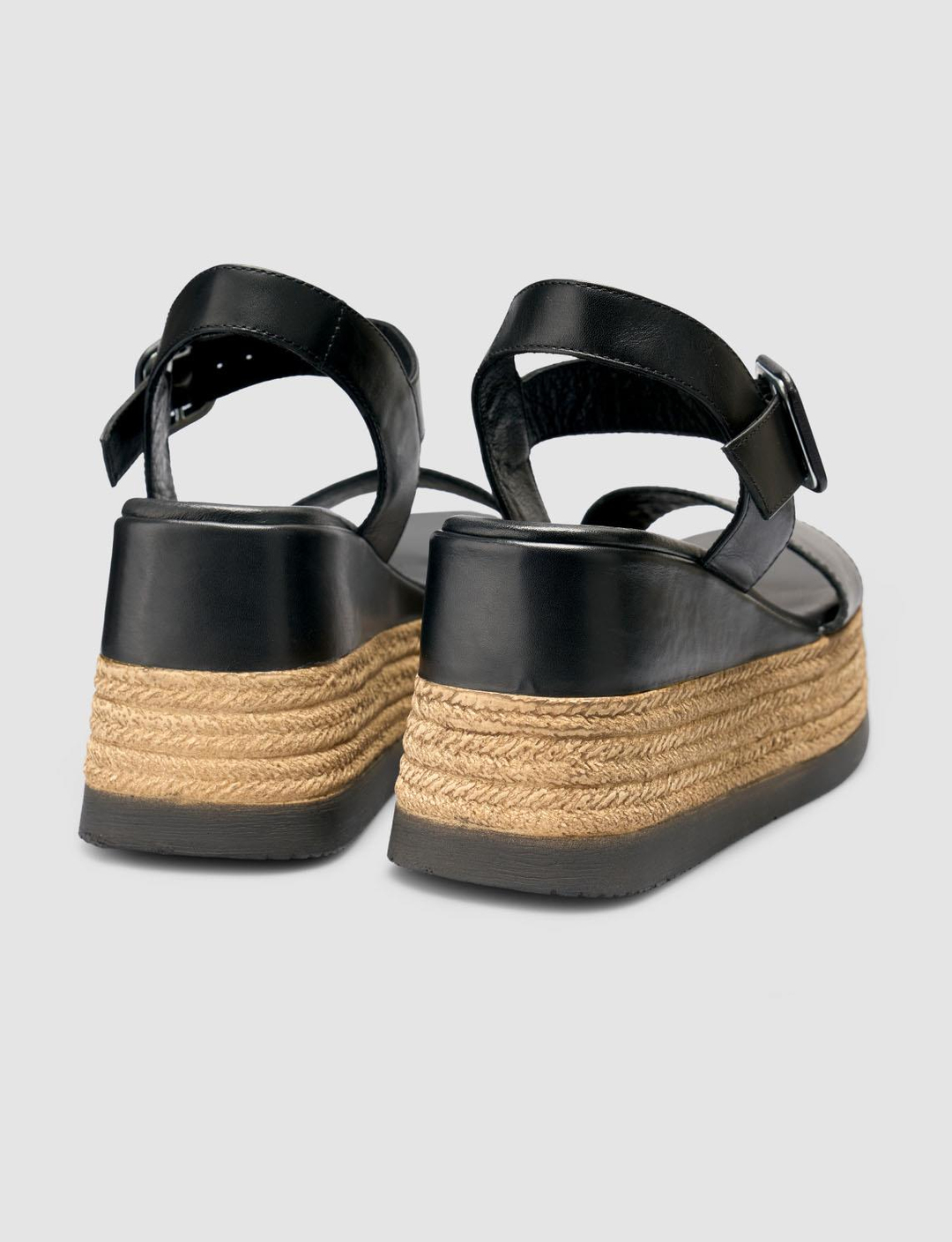 %100 Hakiki Deri Siyah Kadın Sandalet