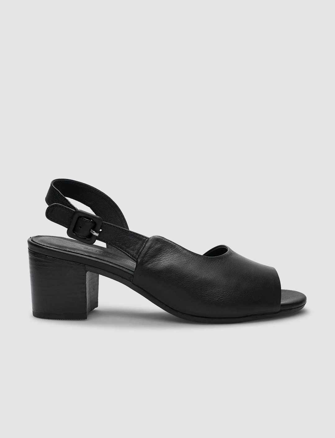 %100 Hakiki Deri Siyah Kadın Sandalet