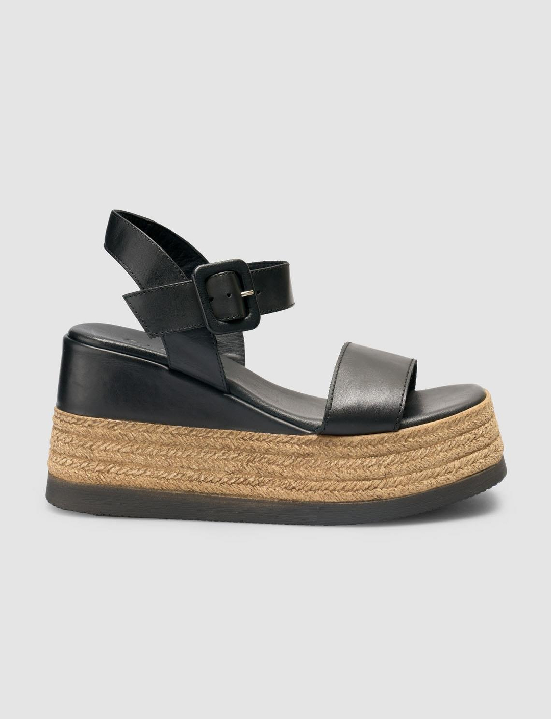 %100 Hakiki Deri Siyah Kadın Sandalet