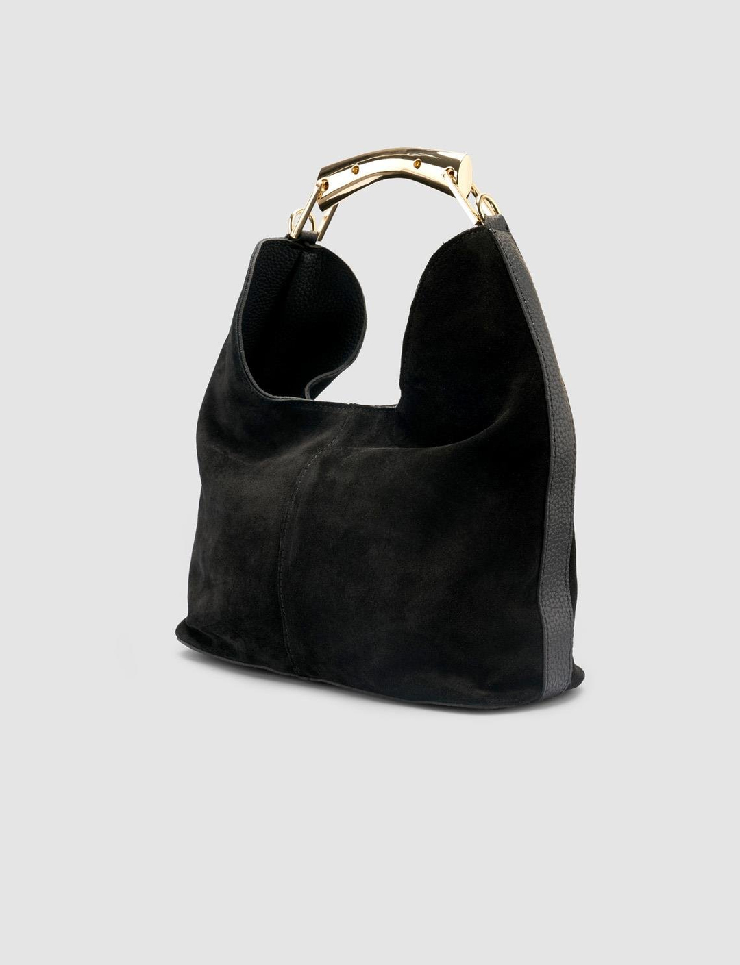 Süet Hakiki Deri Siyah Kadın Çanta