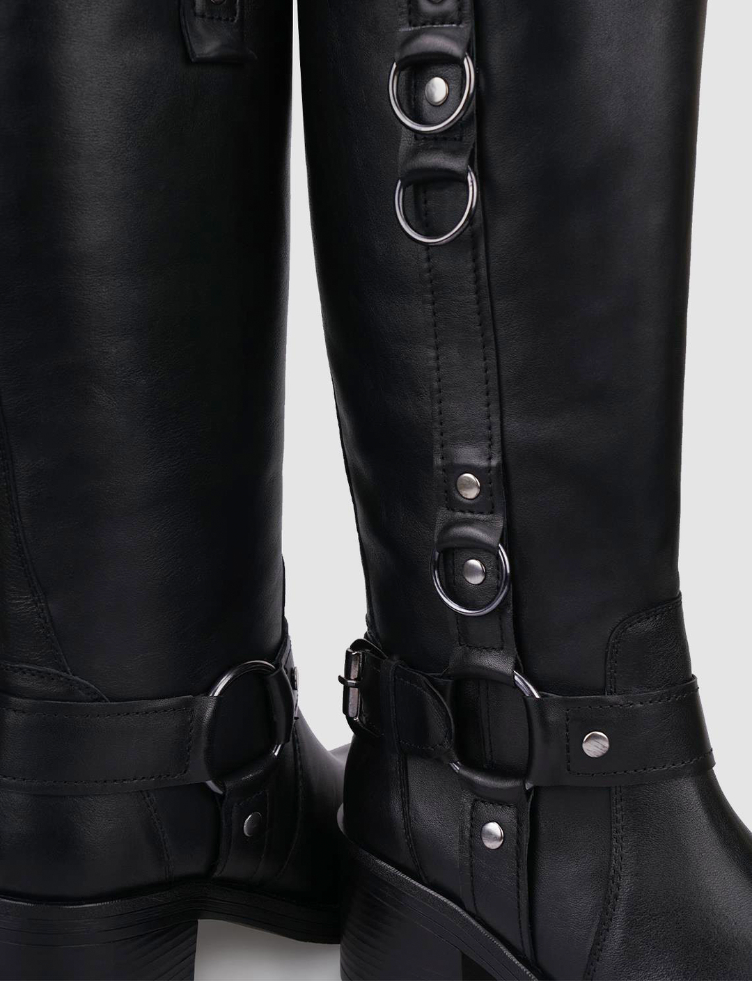 Women 100% Genuine Leather Black Boots