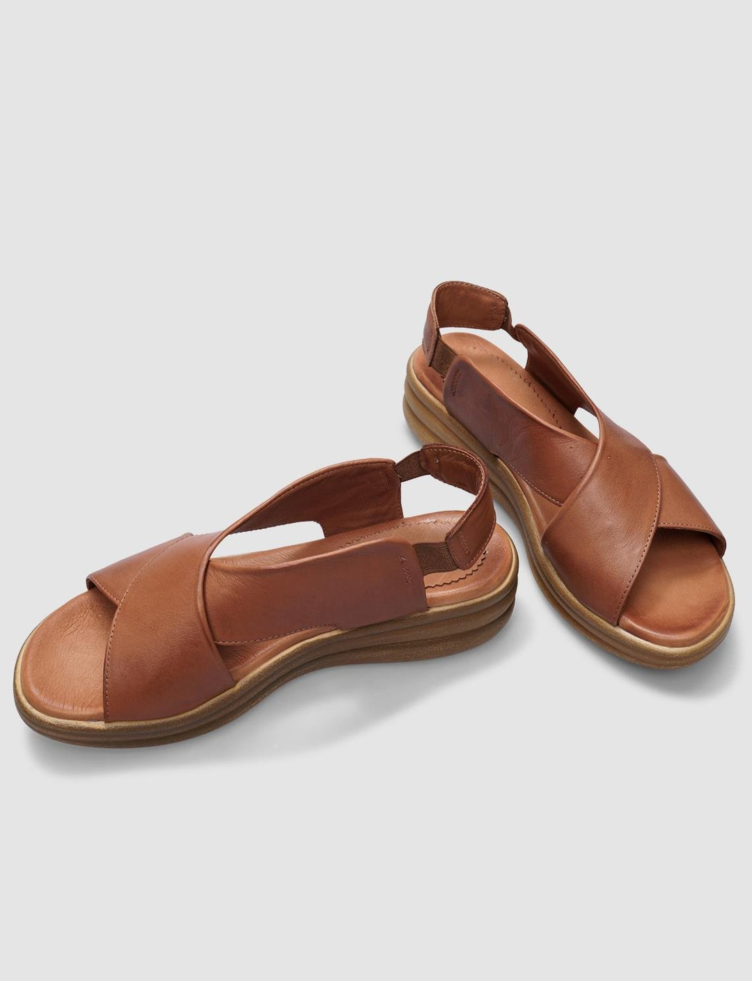 %100 Hakiki Deri Taba Kadın Sandalet