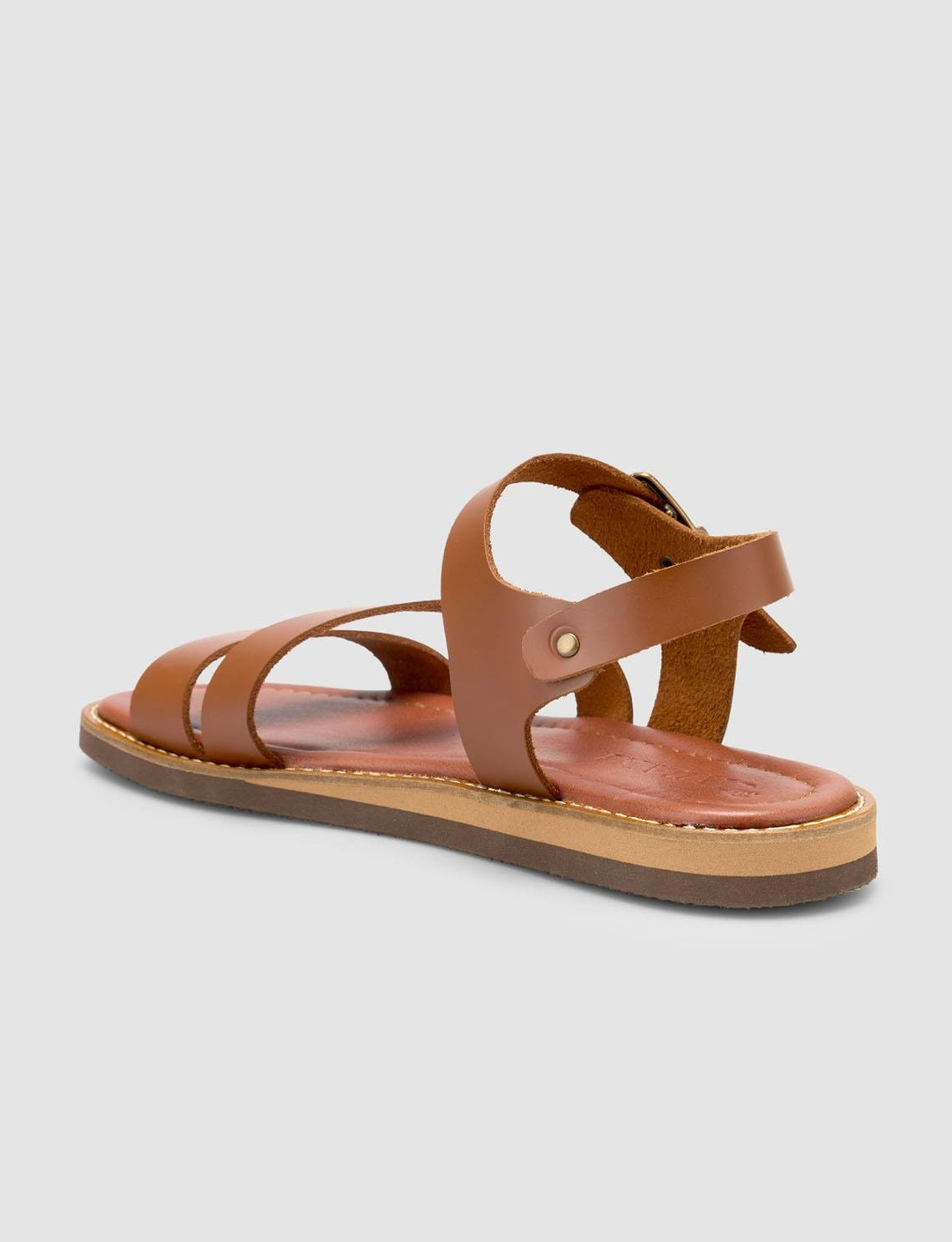 %100 Hakiki Deri Taba Kadın Sandalet