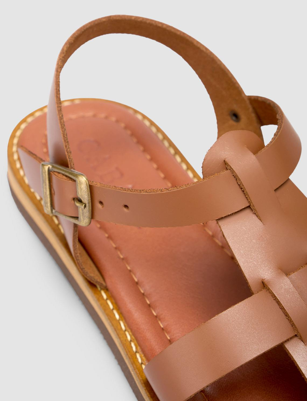 %100 Hakiki Deri Taba Kadın Sandalet