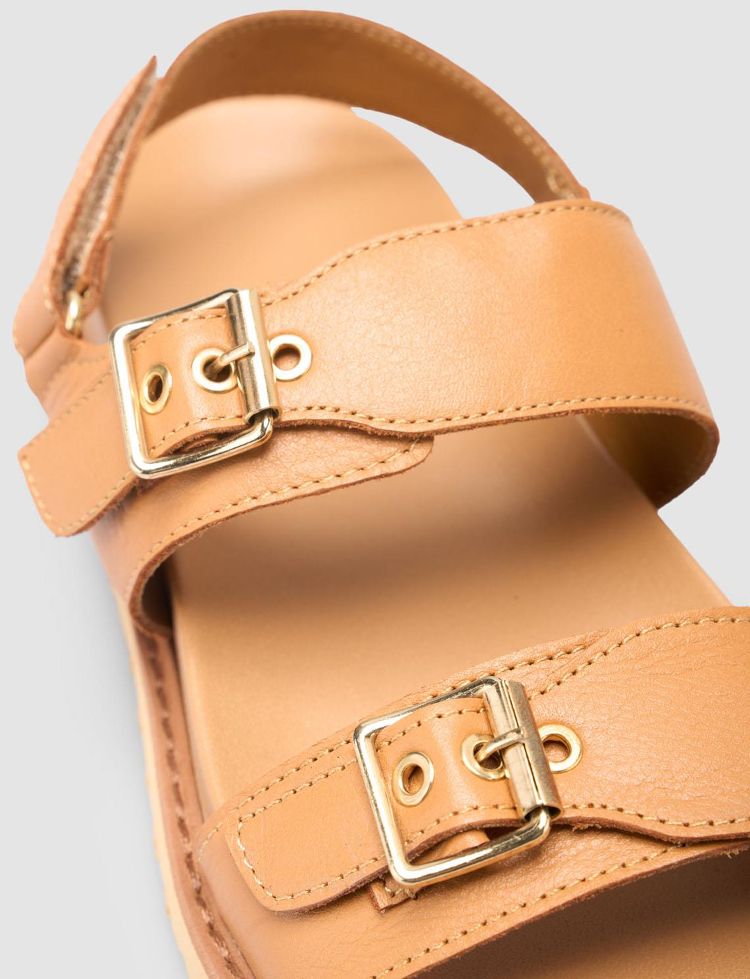 %100 Hakiki Deri Taba Kadın Sandalet