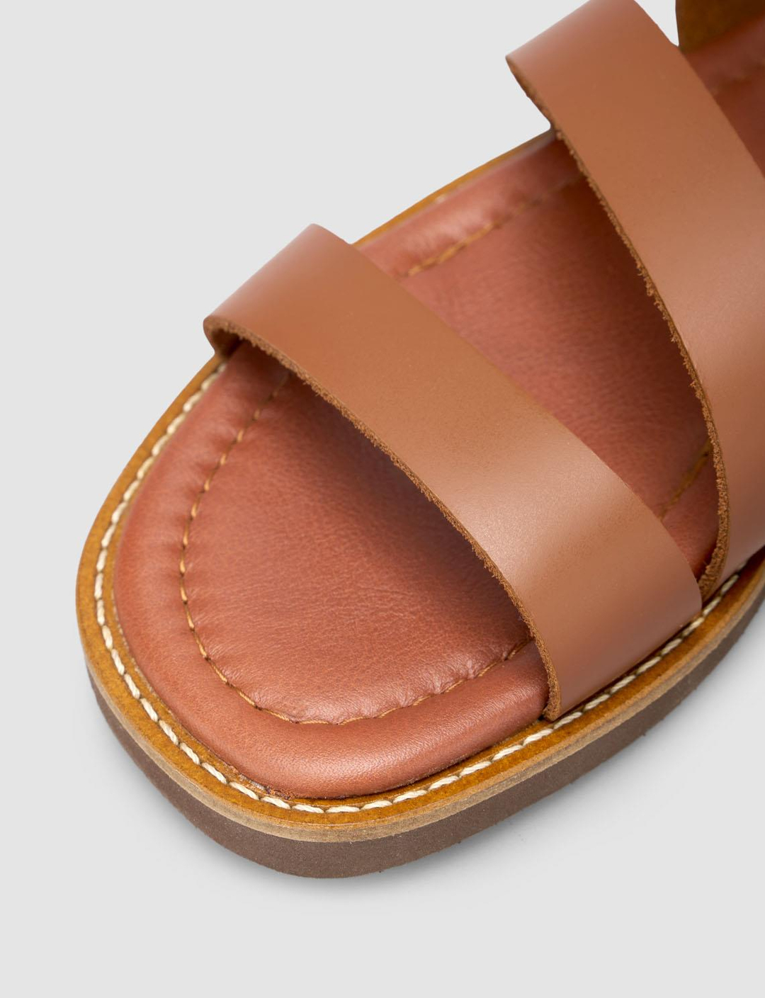 %100 Hakiki Deri Taba Kadın Sandalet