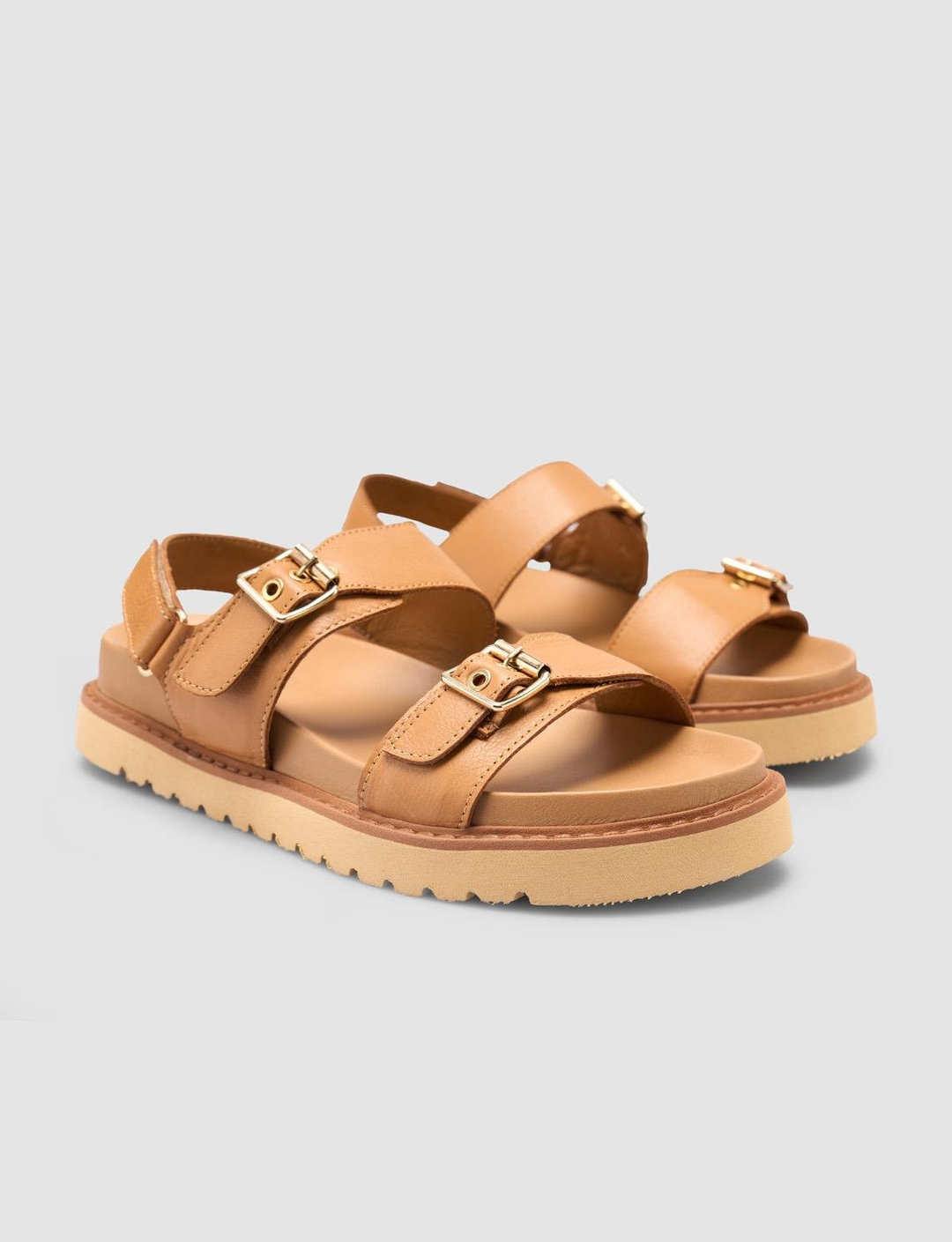 %100 Hakiki Deri Taba Kadın Sandalet