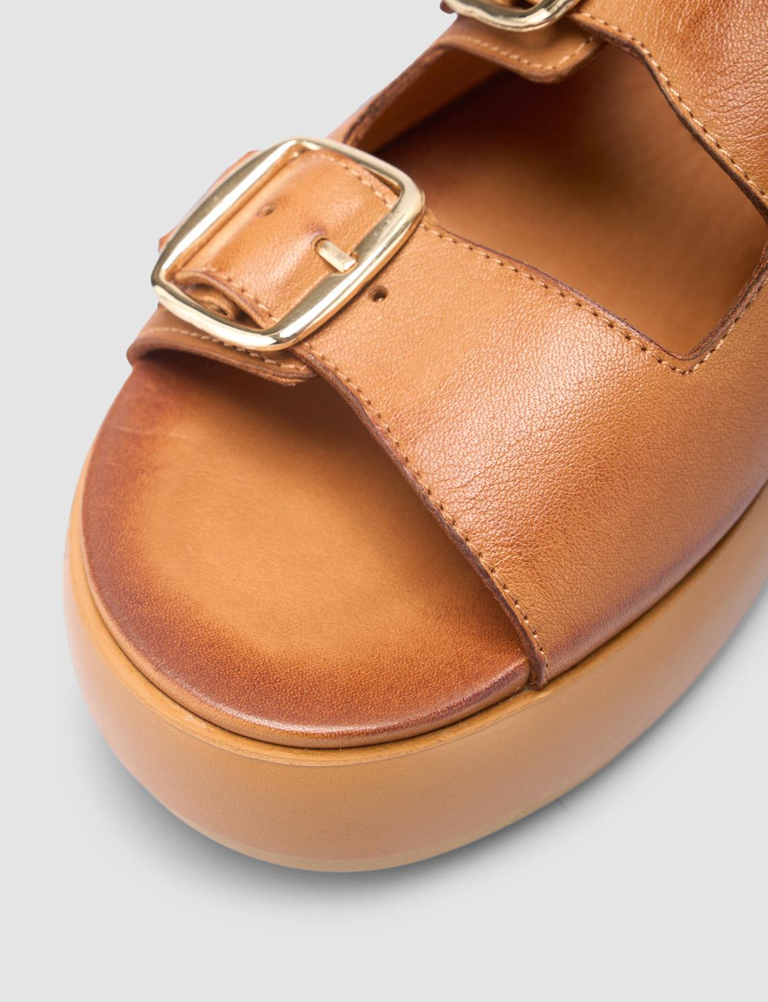 %100 Hakiki Deri Taba Kadın Sandalet