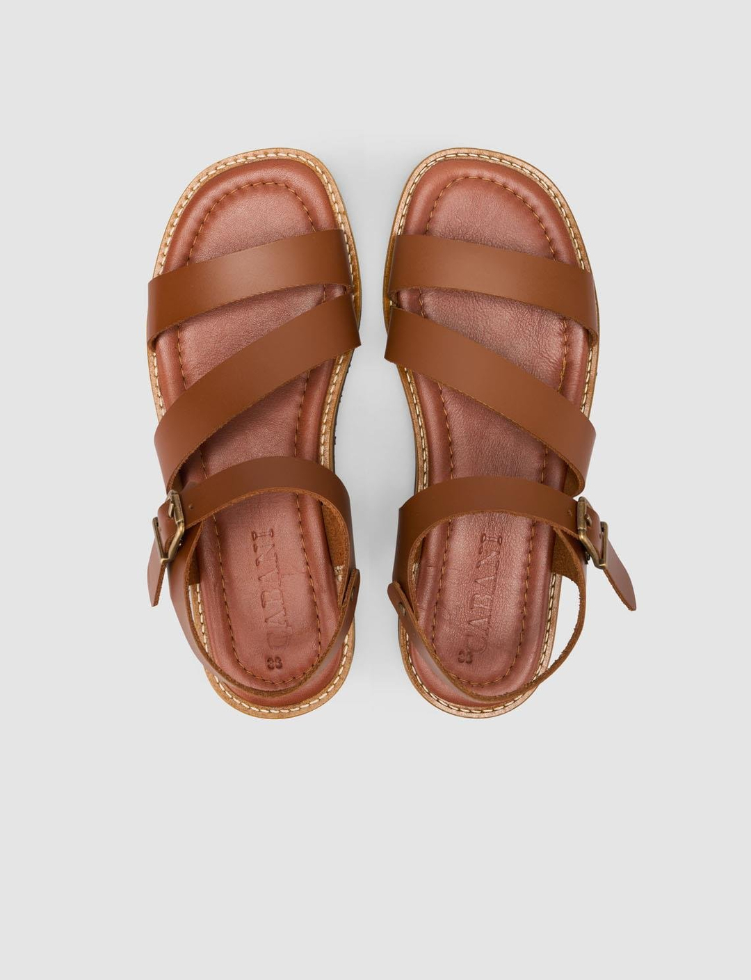 %100 Hakiki Deri Taba Kadın Sandalet