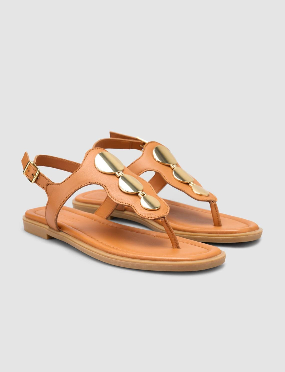 %100 Hakiki Deri Taba Kadın Sandalet