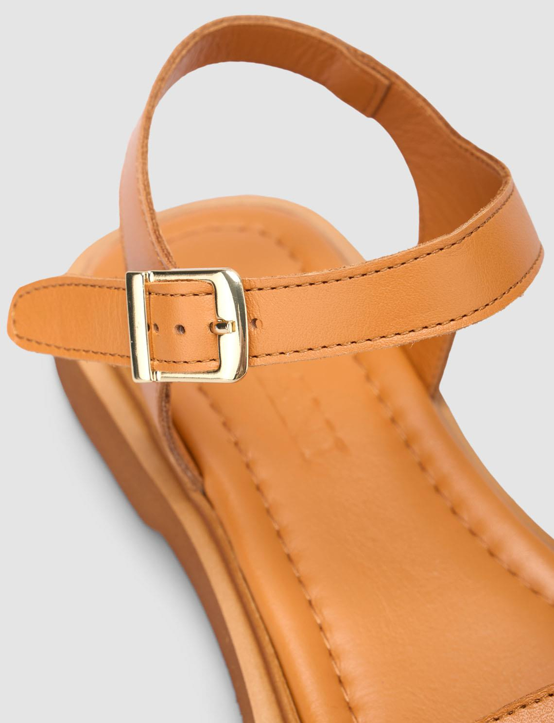 %100 Hakiki Deri Taba Kadın Sandalet