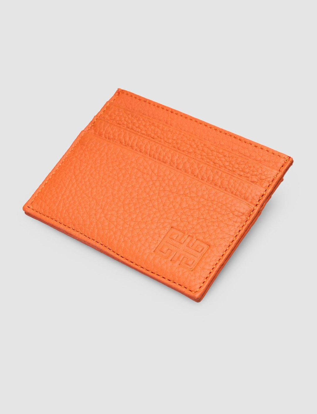 %100 Hakiki Deri Turuncu Unisex Cüzdan