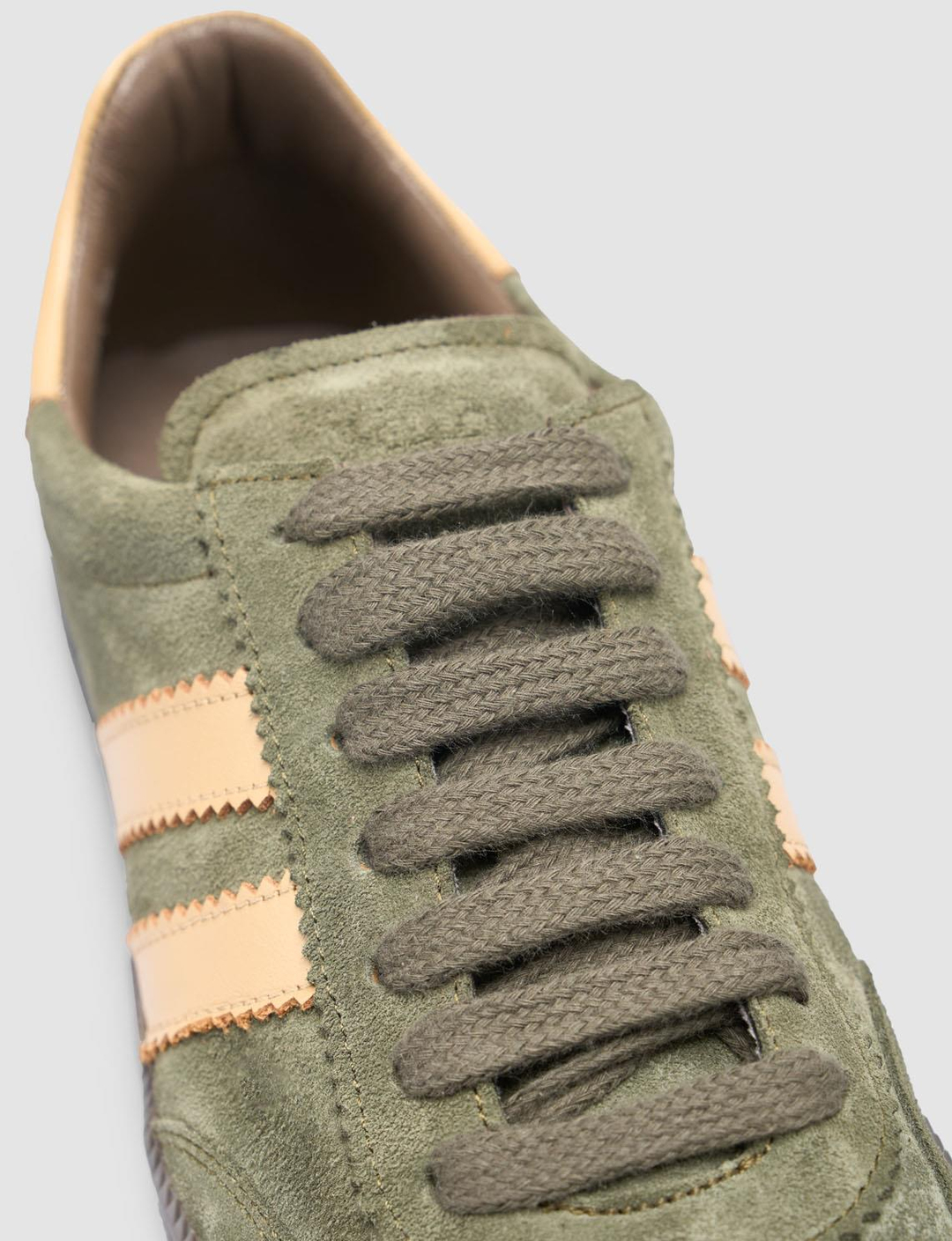 Women 100% Genuine Leather Green Shoes